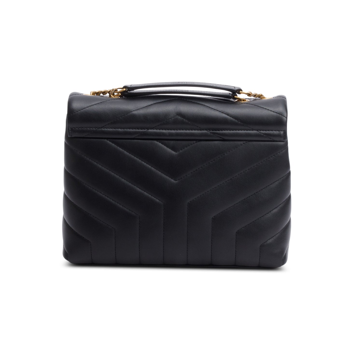 Saint Laurent 2024 Black Quilted Calfskin Leather Small Loulou Monogram Shoulder Bag