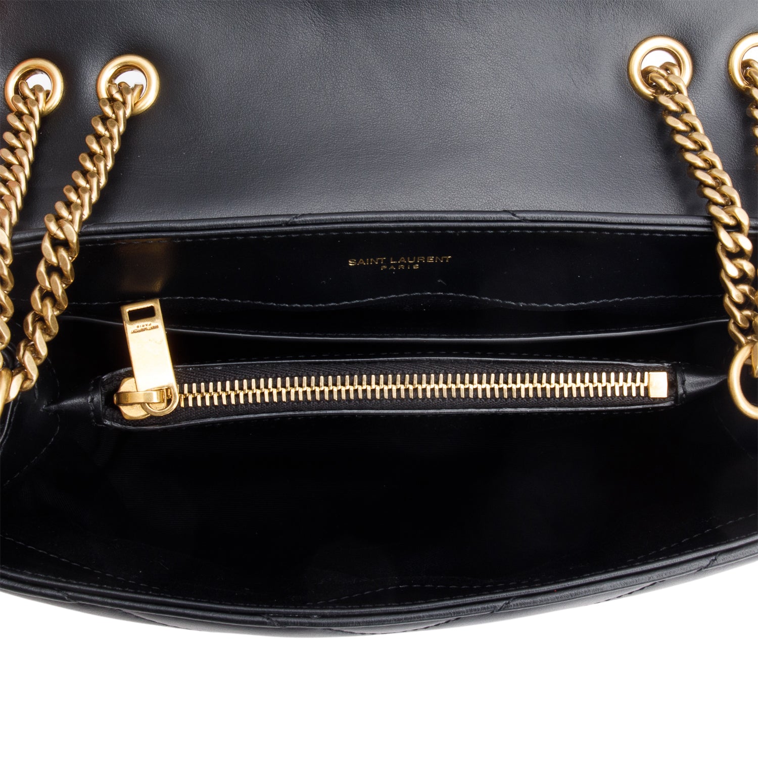 Saint Laurent 2024 Black Quilted Calfskin Leather Small Loulou Monogram Shoulder Bag