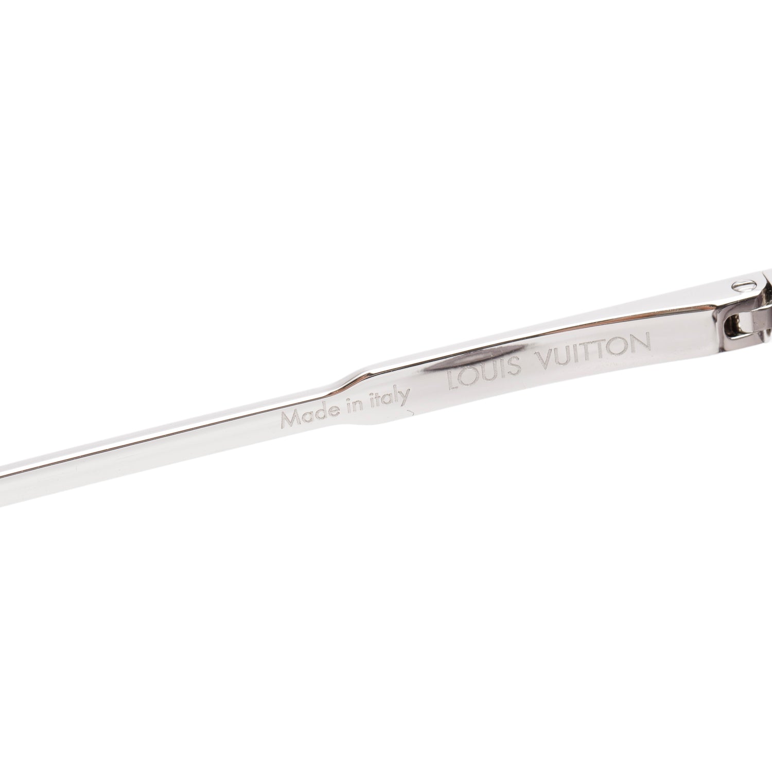 Louis Vuitton 2024 Z2209E Palladium Plated Metal & Grey Acetate LV Rise Square Sunglasses w/ Box & Receipt