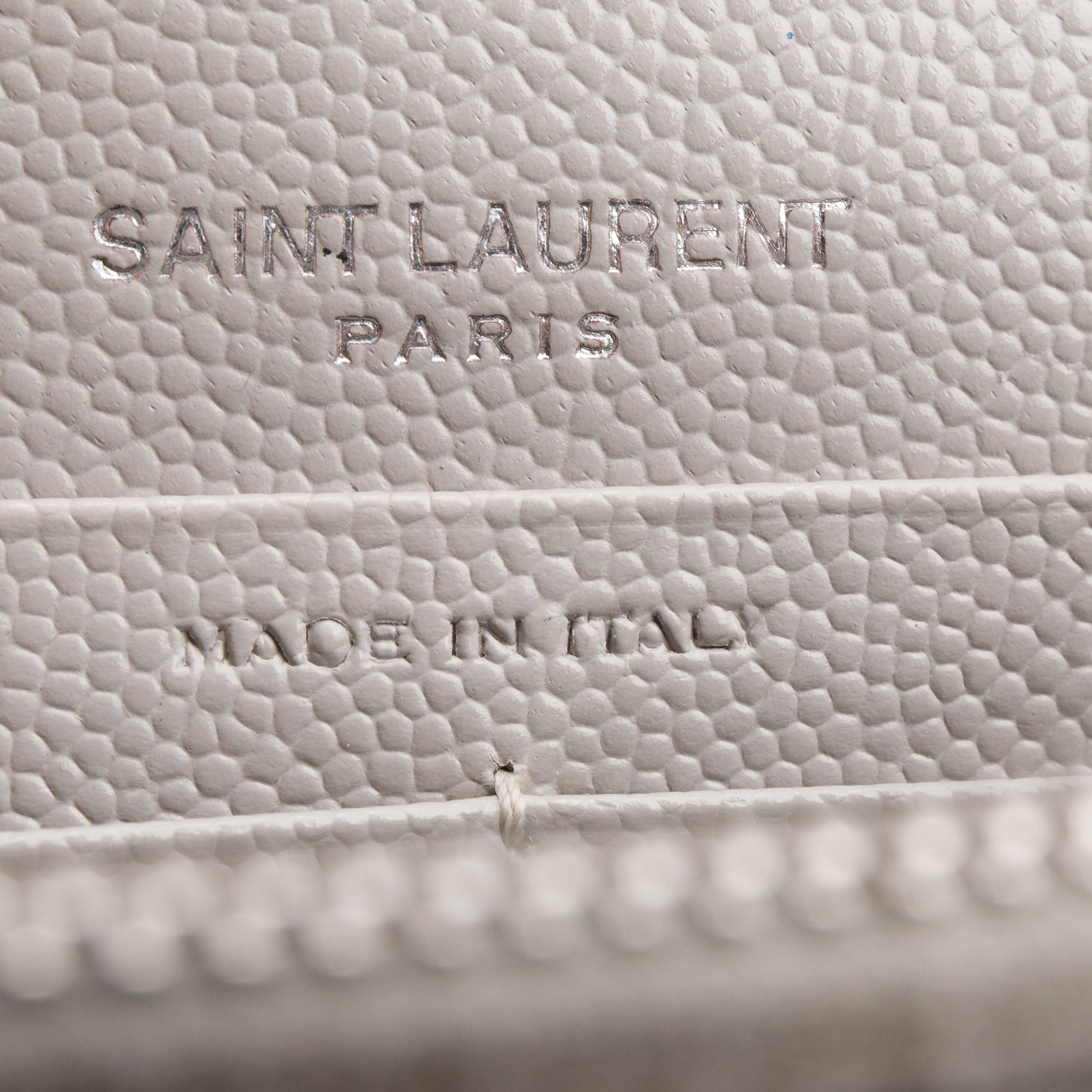 Saint Laurent Grey Cassandre Matelasse Envelope Chain Wallet