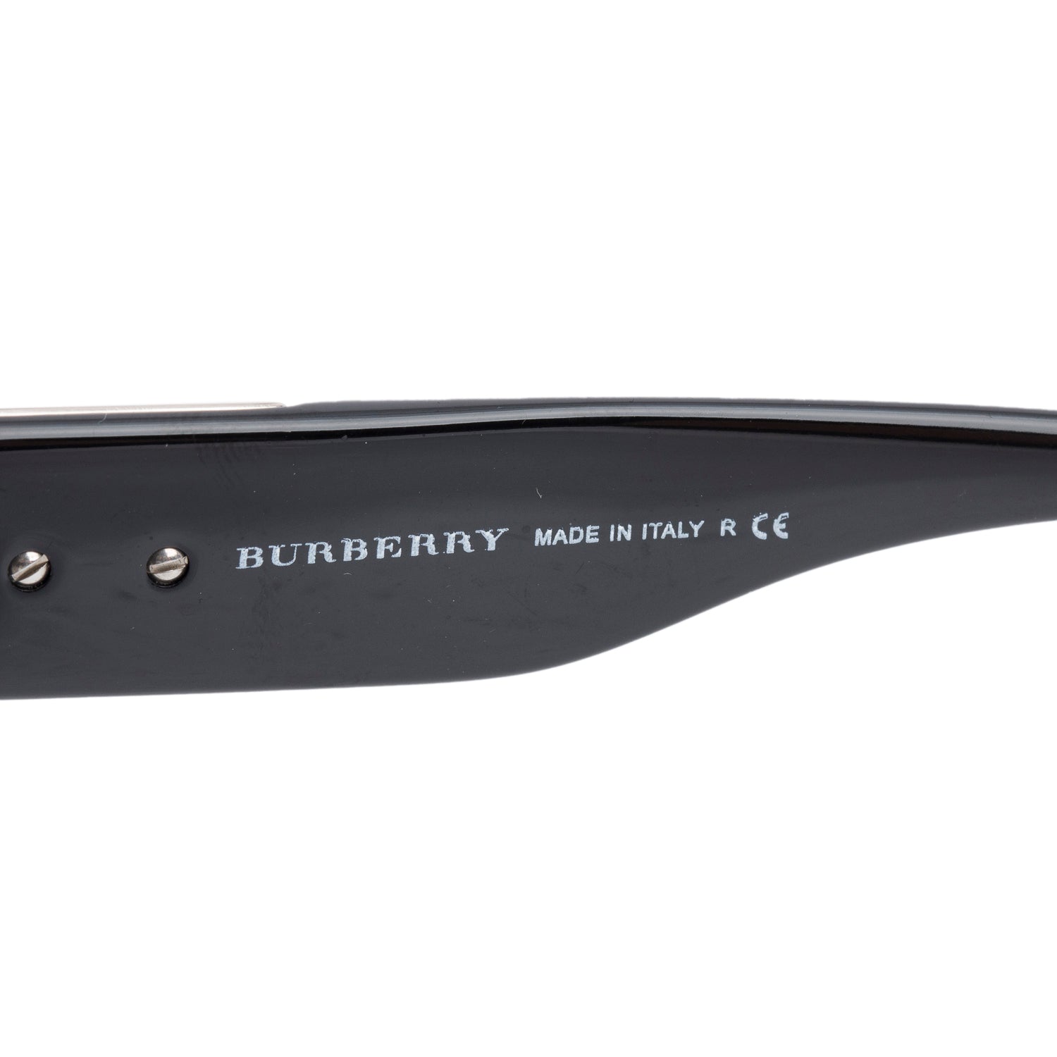 Burberry BE 3024 Black Acetate Logo Shield Sunglasses w/ Case