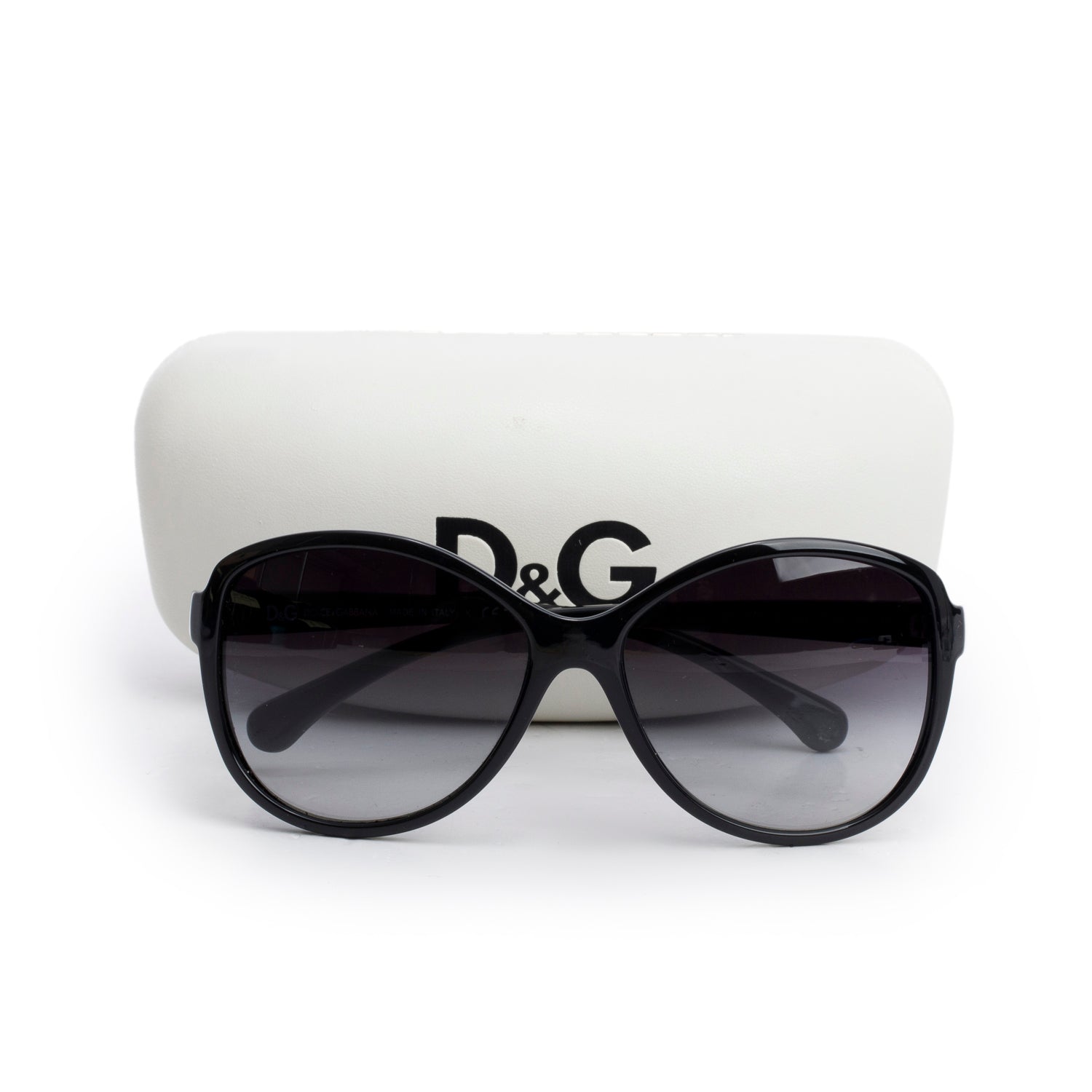 Dolce & Gabbana D&G8079 Black Acetate Butterfly Sunglasses w/ Case