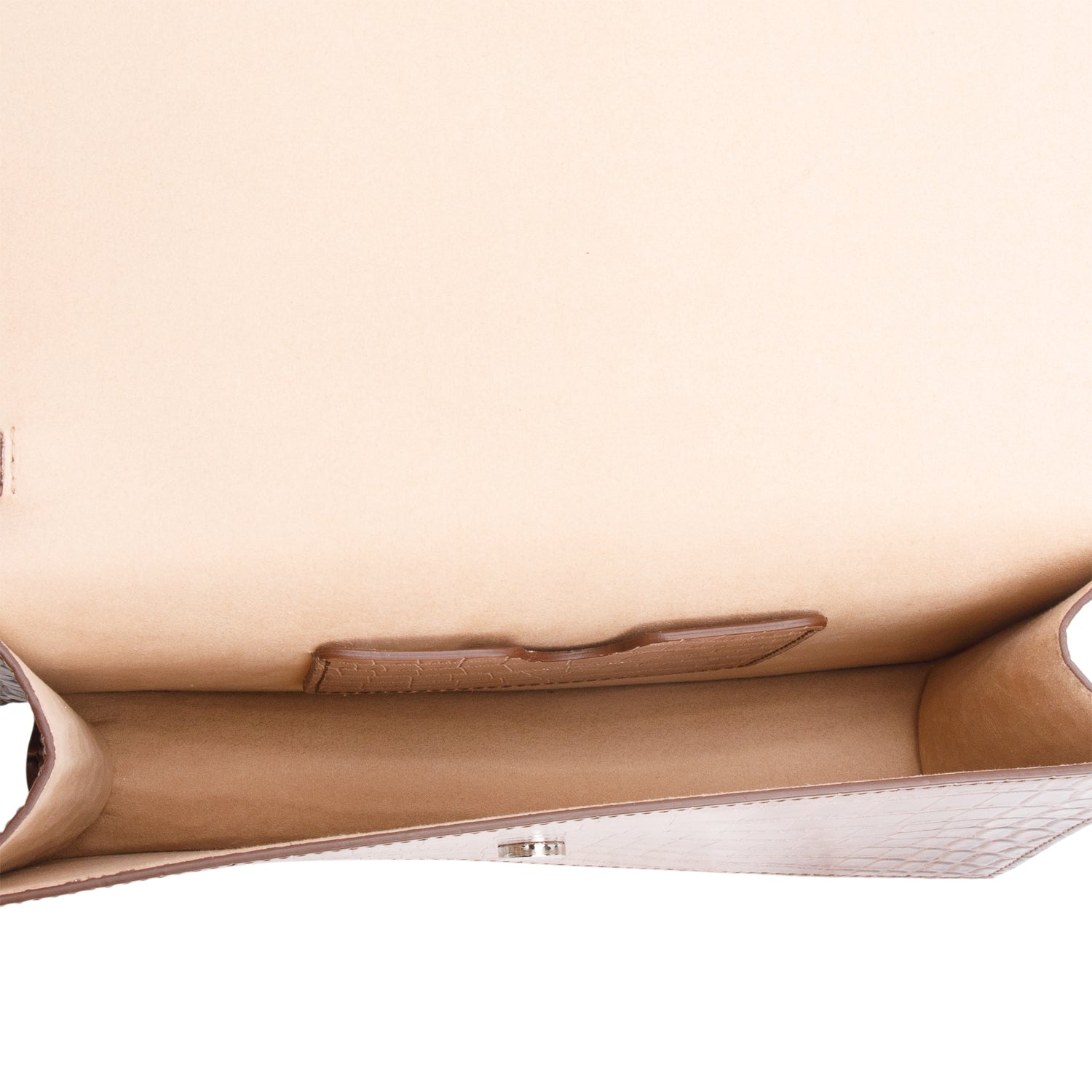 Alexander McQueen Brown Ombre Crocodile Embossed Skull Small Crossbody Bag