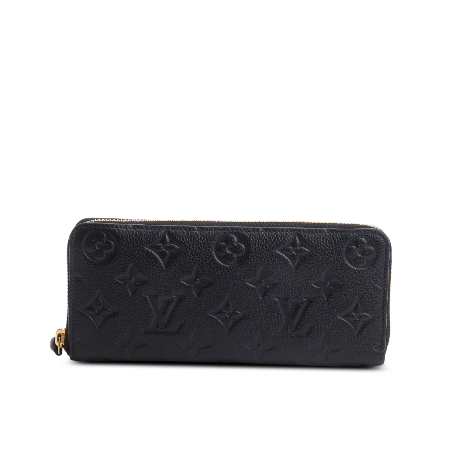 Louis Vuitton Black Monogram Empreinte Clemence Wallet w/ Box