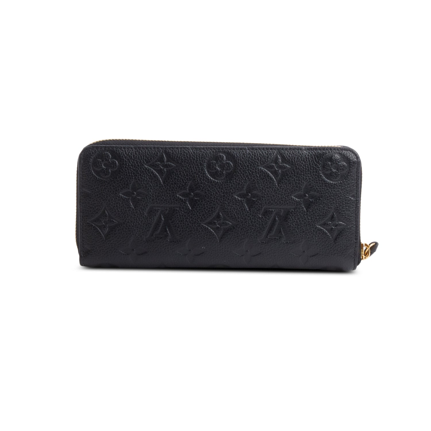 Louis Vuitton Black Monogram Empreinte Clemence Wallet w/ Box