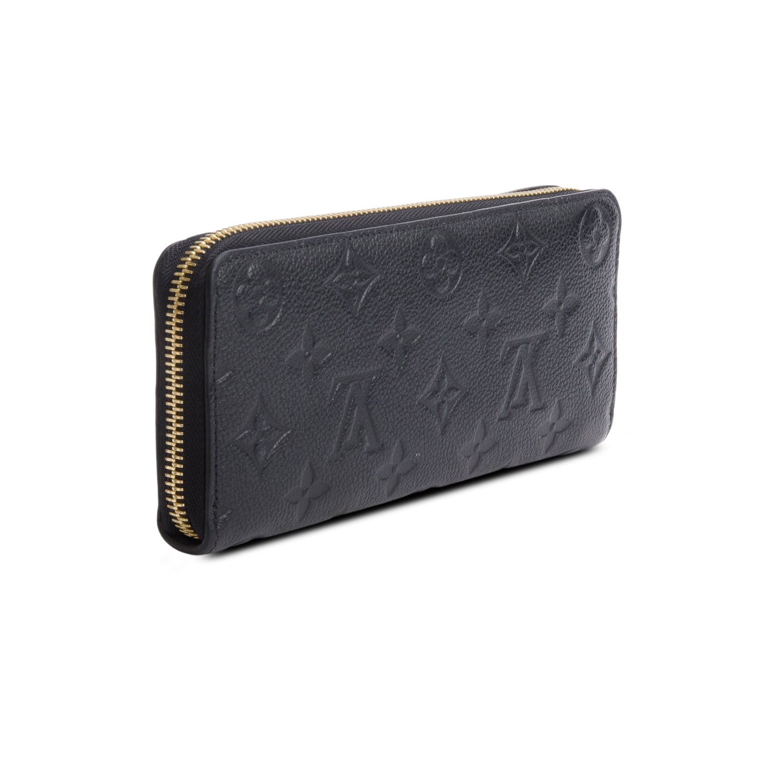 Louis Vuitton Black Monogram Empreinte Clemence Wallet w/ Box