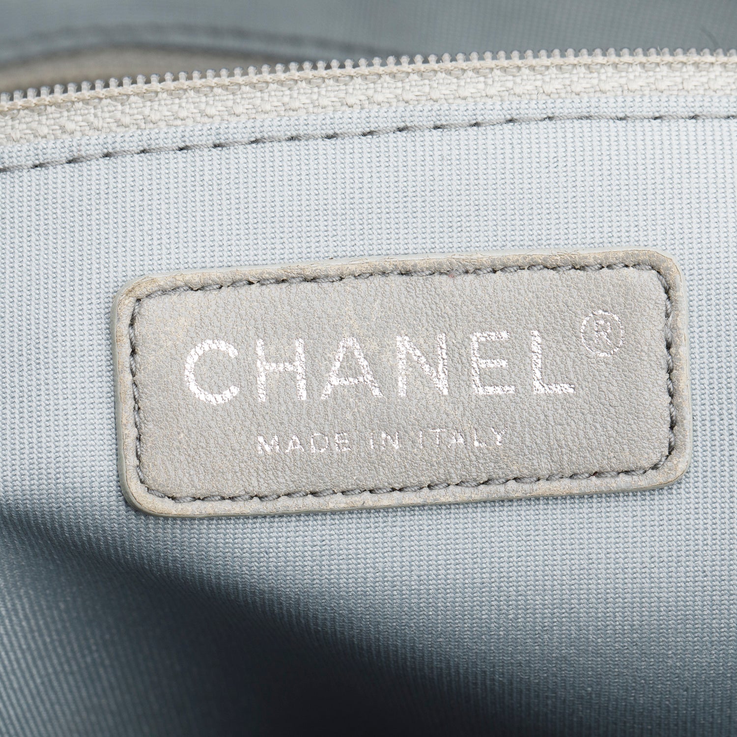 Chanel Blue Denim Grosgrain CC Tote Bag