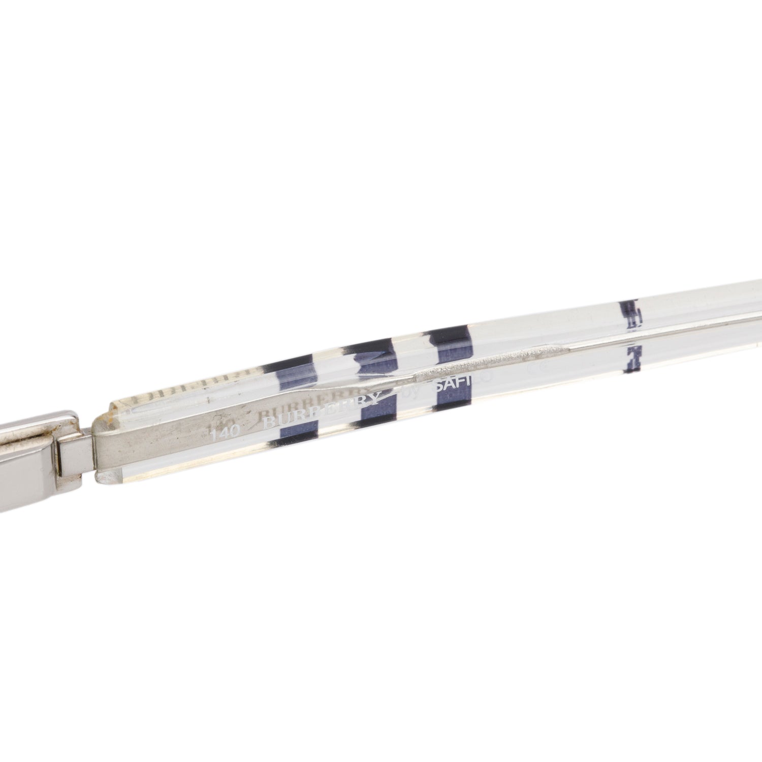 Burberry By Safilo B8426/S Transparent Check Acetate Rectangular Sunglasses w/ Case