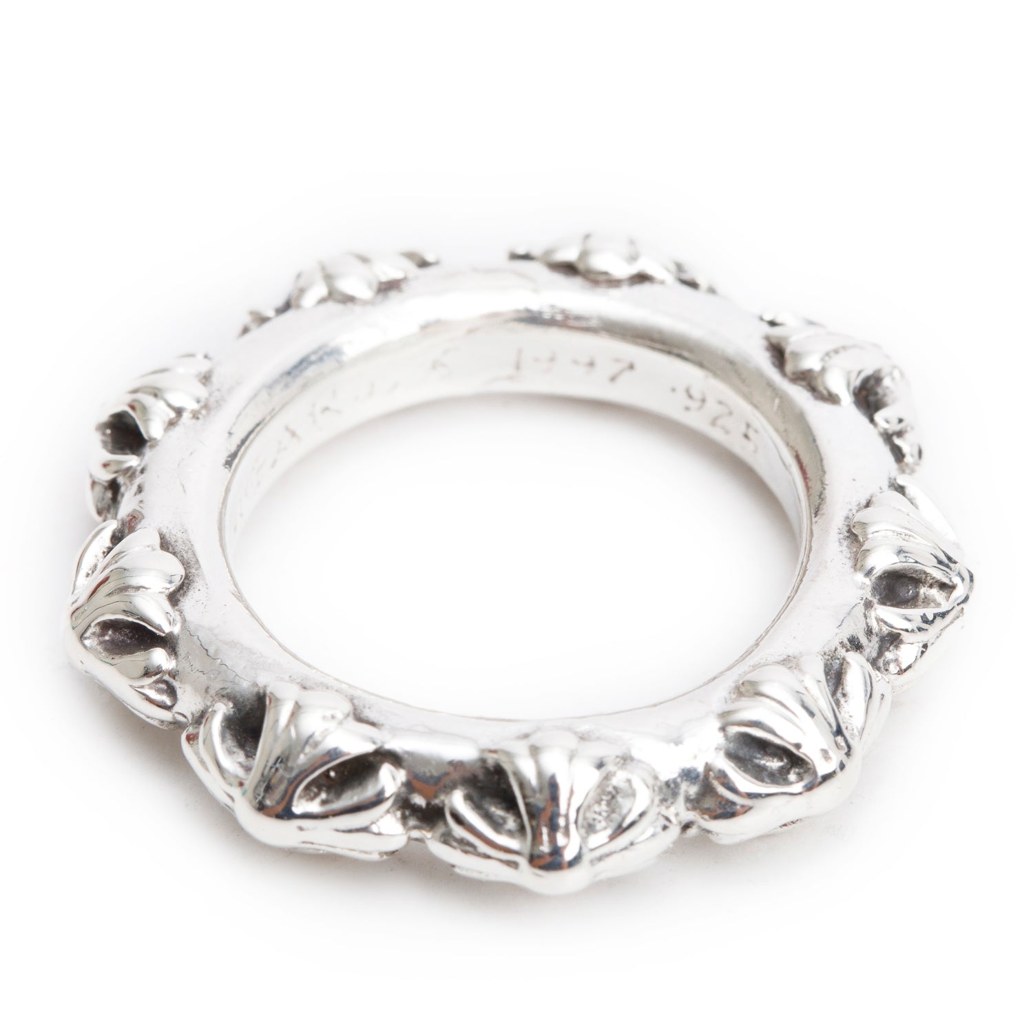 Chrome Hearts Vintage Sterling Silver Cross Ring, Size 7.25