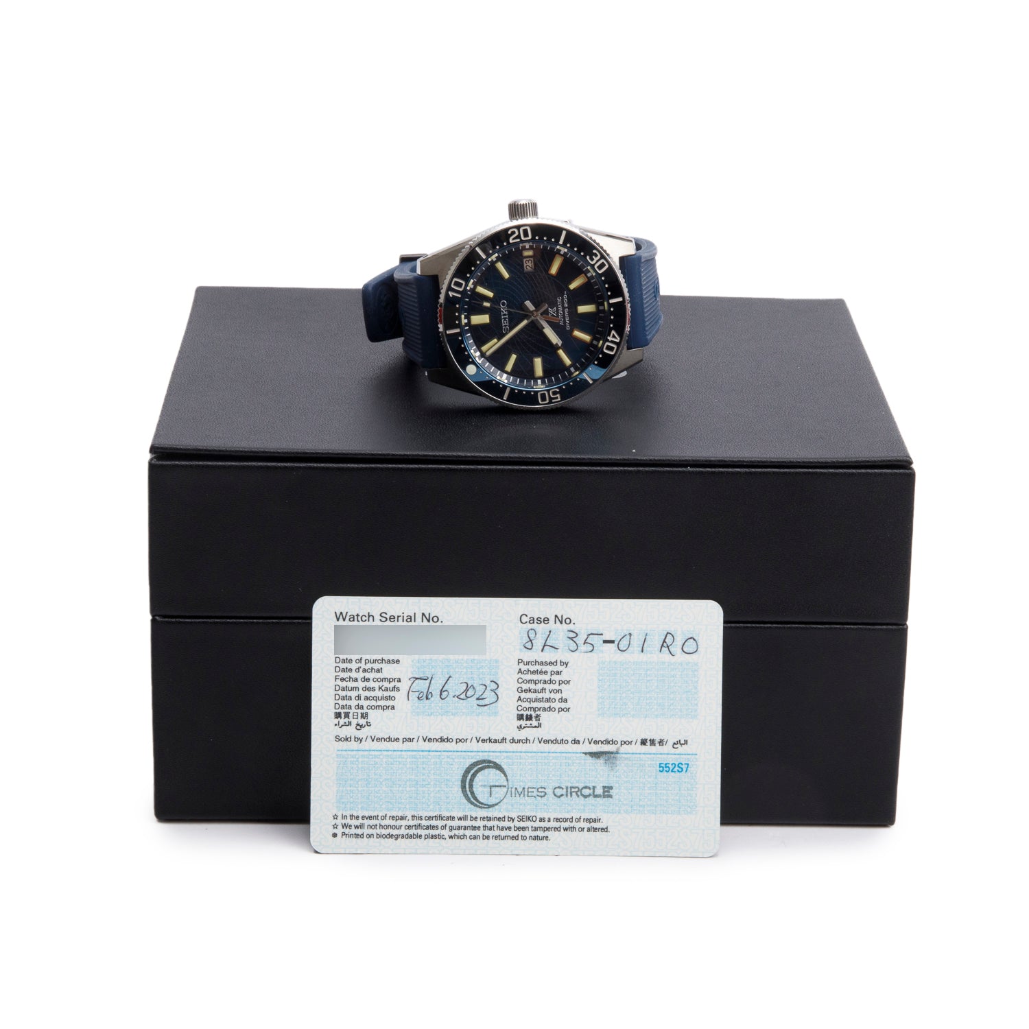 Seiko 2023 Stainless Steel Limited Edition Save the Ocean Prospex 41.3 MM Automatic Watch Blue Dial SLA065J1 w/ Box & Papers
