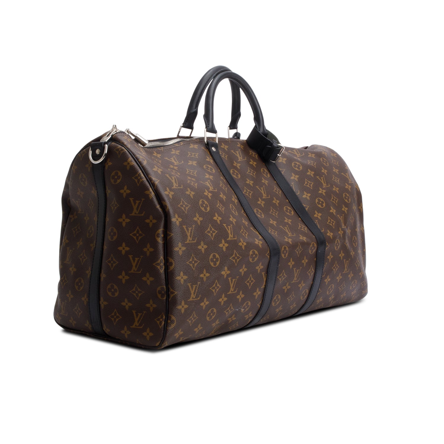 Louis Vuitton Monogram Macassar Keepall Bandouliere 55 w/ Strap