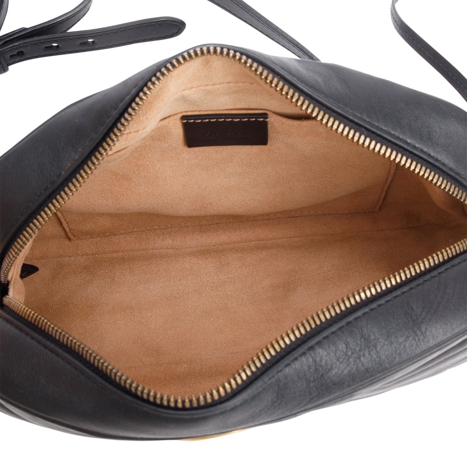 Gucci Black Matelasse Leather GG Marmont Small Camera Bag