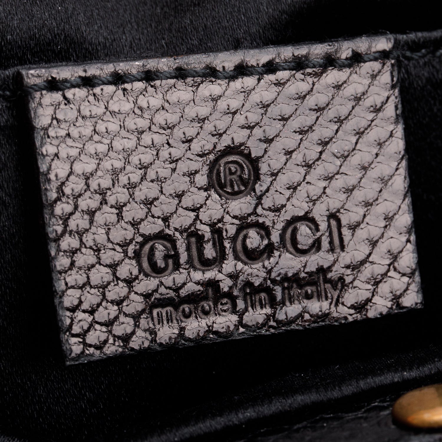 Gucci Black Canvas Studded Small Anita Bamboo Handle Hobo Bag