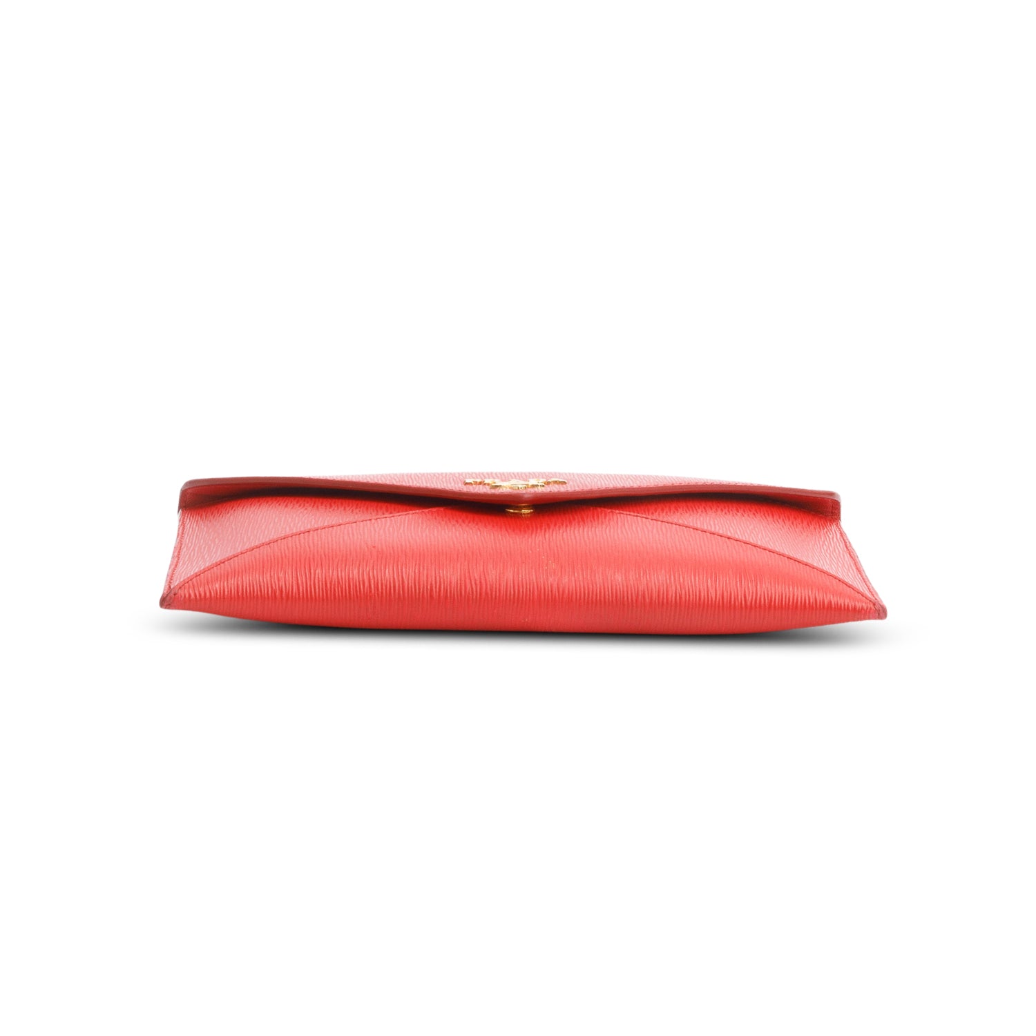 Prada Red Vitello Move Leather Envelope Wallet