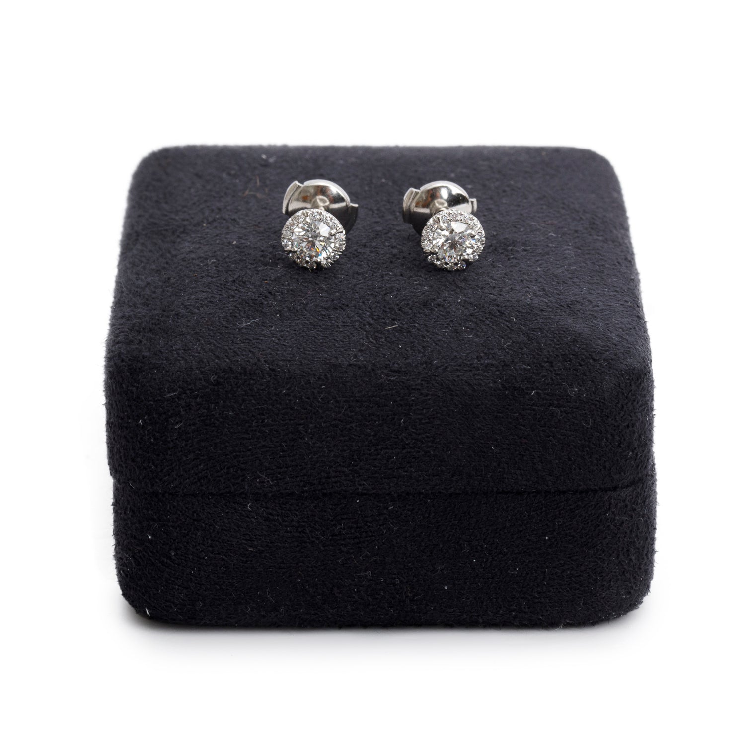 Tiffany & Co. Platinum Diamond Soleste Earrings w/ Box