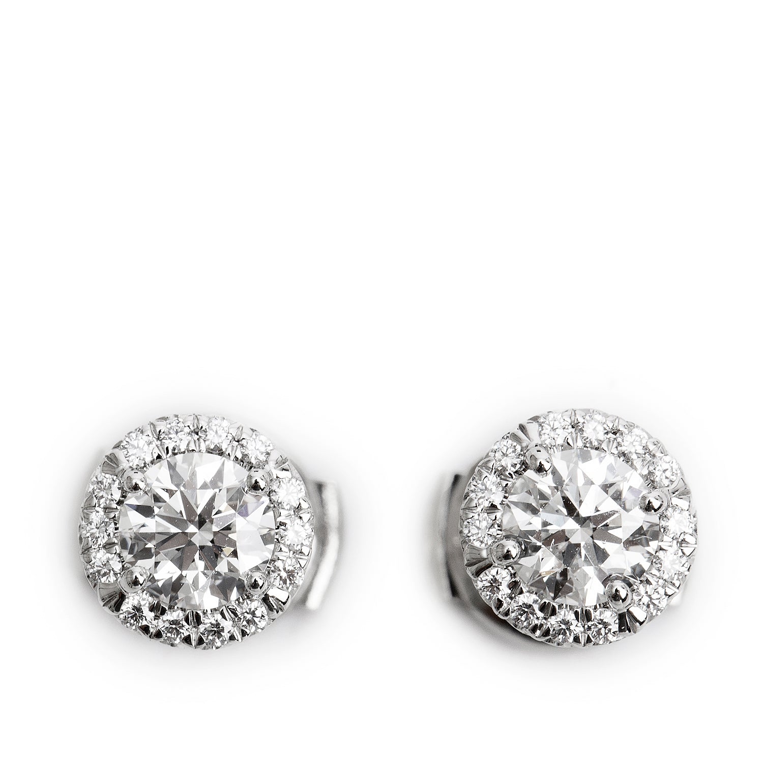Tiffany & Co. Platinum Diamond Soleste Earrings w/ Box