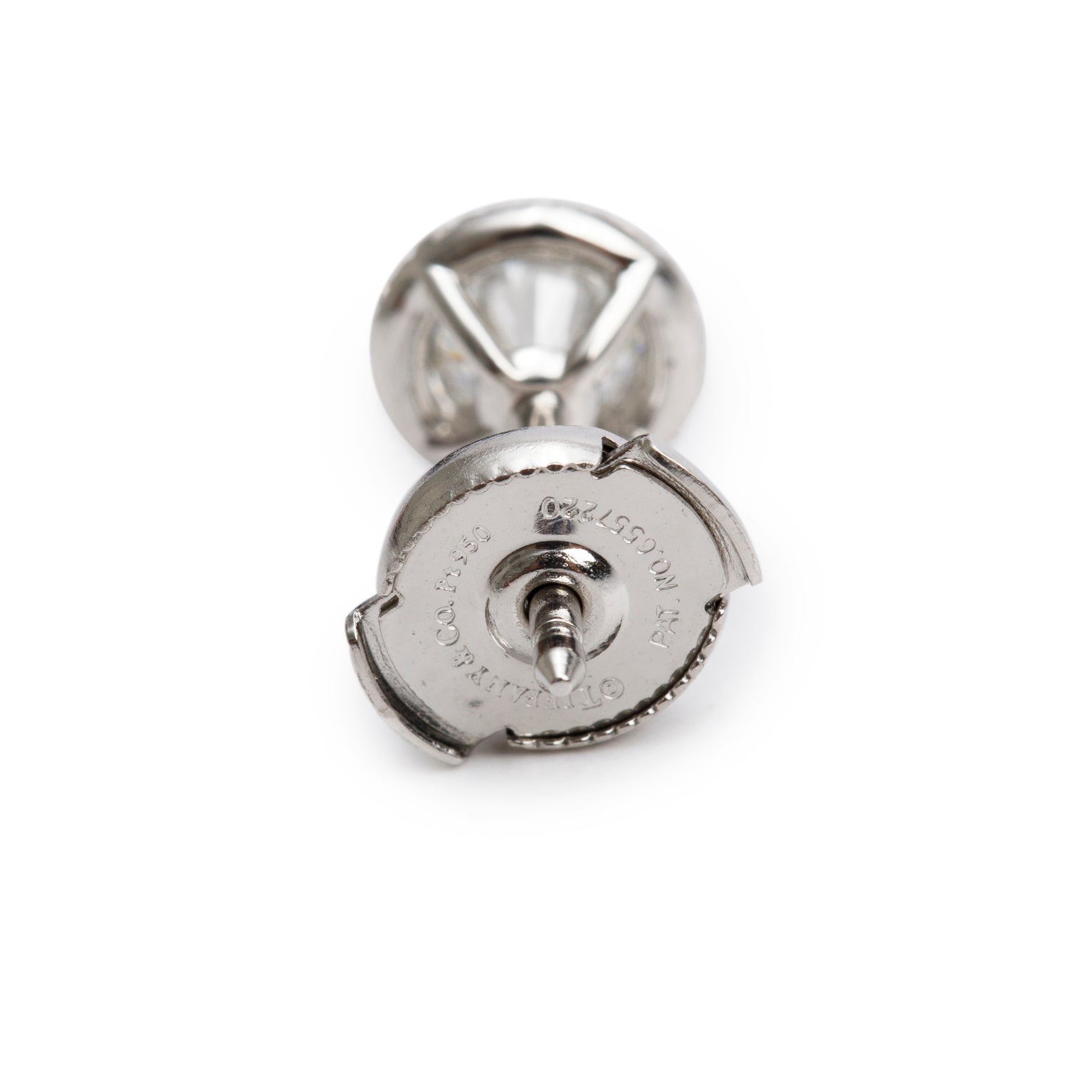 Tiffany & Co. Platinum Diamond Soleste Earrings w/ Box