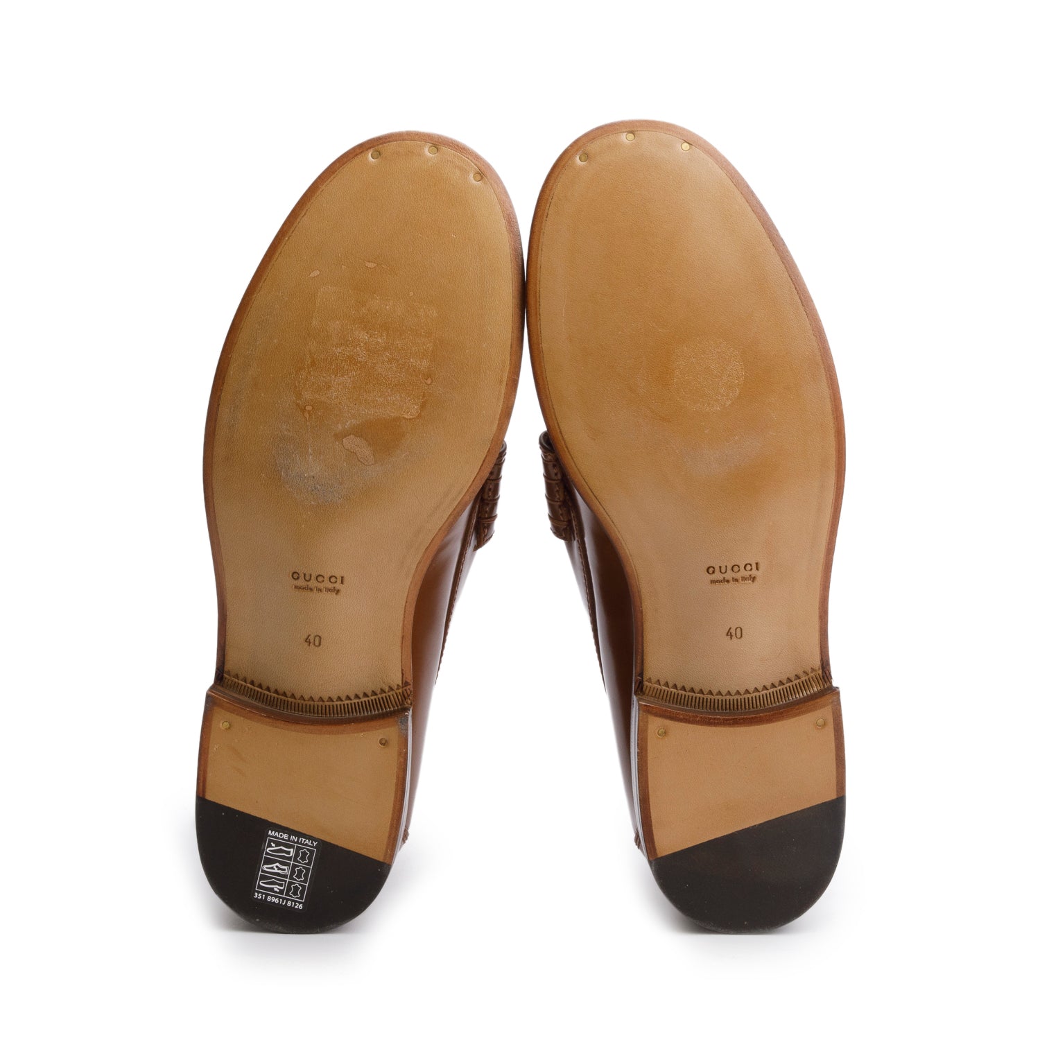 Gucci Brown Leather Interlocking G Women's Loafers, Size 40