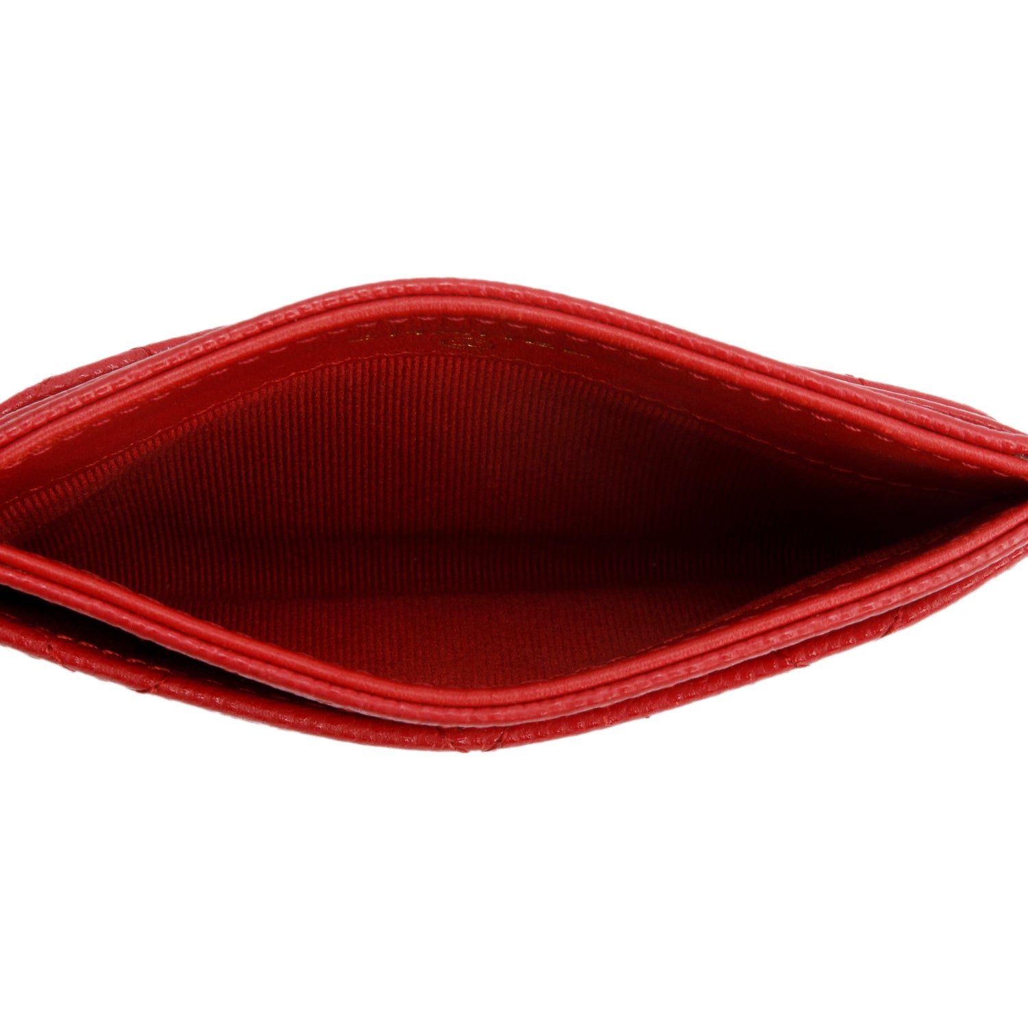 Chanel 2021 Red Caviar Leather Classic Card Holder w/ Box & Authenticity Card