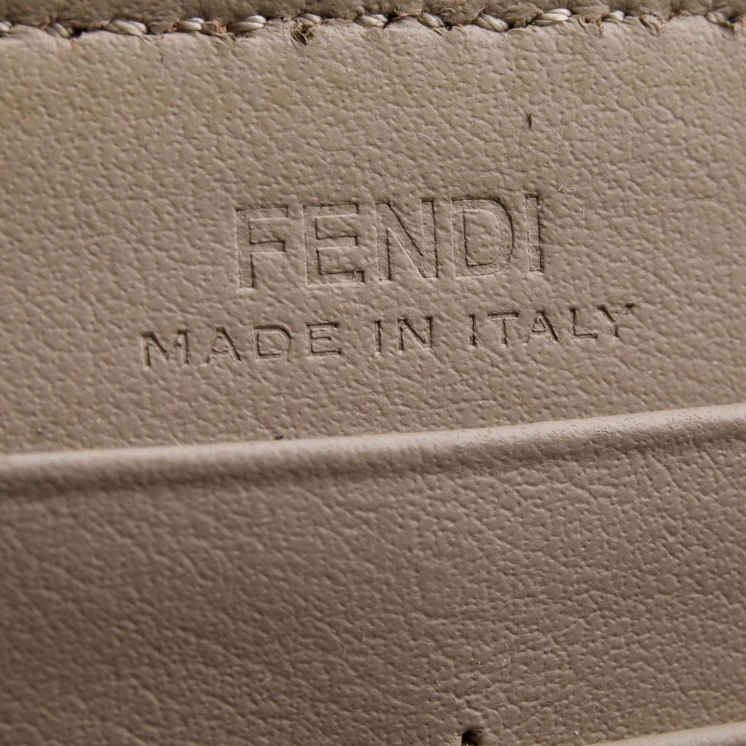 Fendi Black/Bworn Leather FF Logo Large Zip Around Wallet