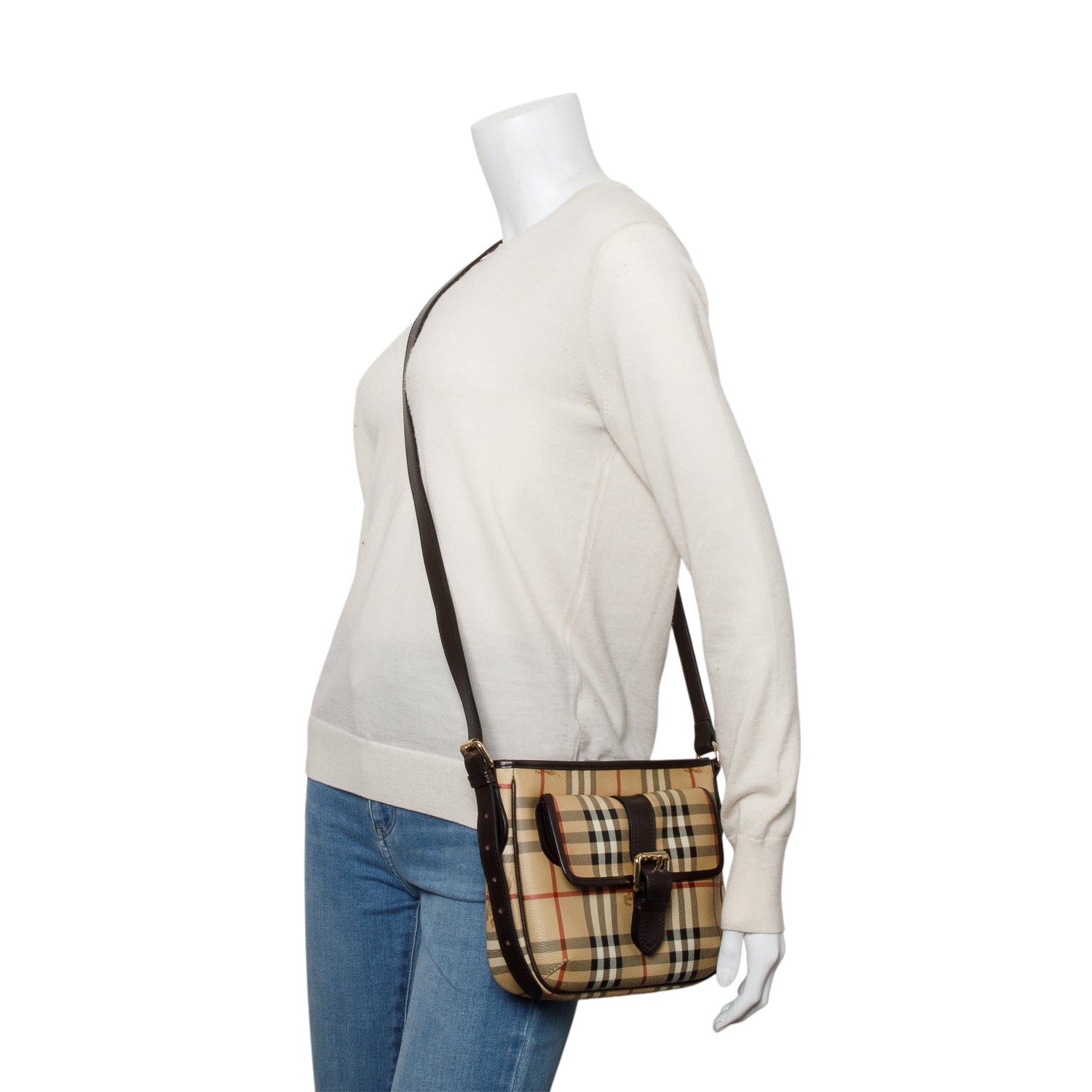 Burberry Haymarket Check Crossbody Bag