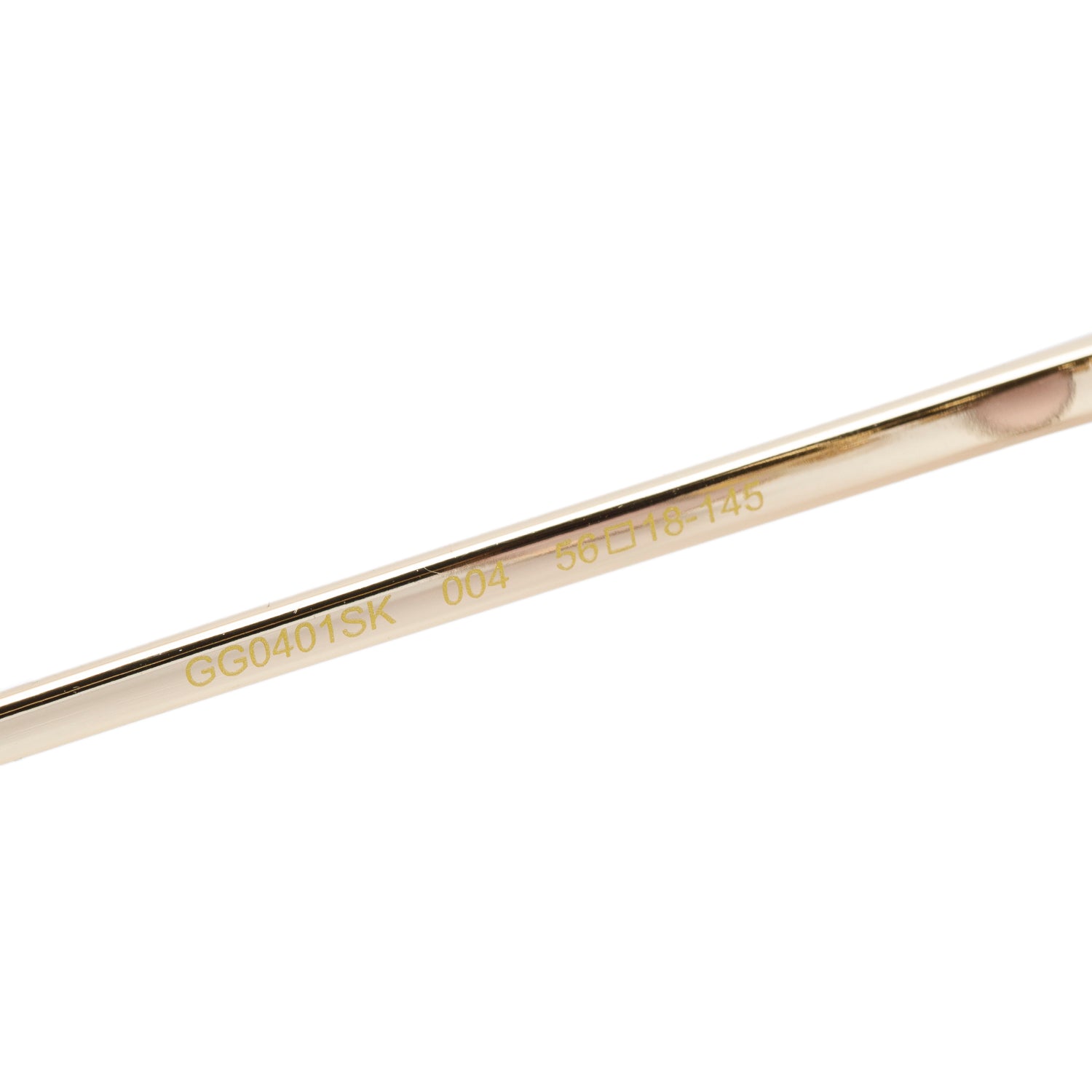 Gucci GG0401SK Gold Tone Metal Round Sunglasses w/ Case