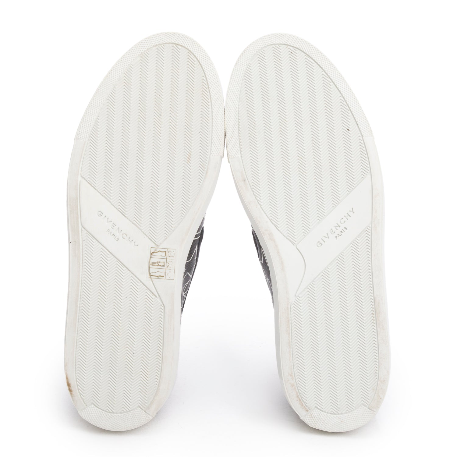 Givenchy Blac/White Calfskin Leather Stars Urban Street Slip-On Sneakers, Size 39