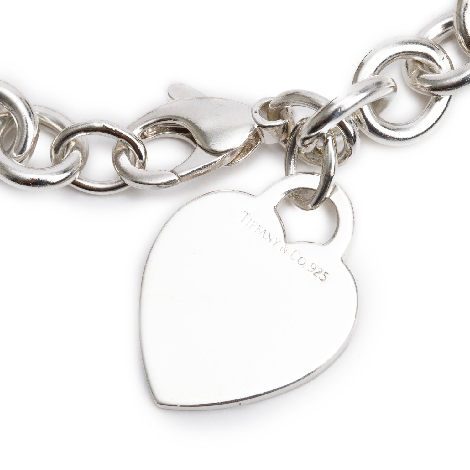 Tiffany & Co. Sterling Silver Heart Tag Charm Bracelet