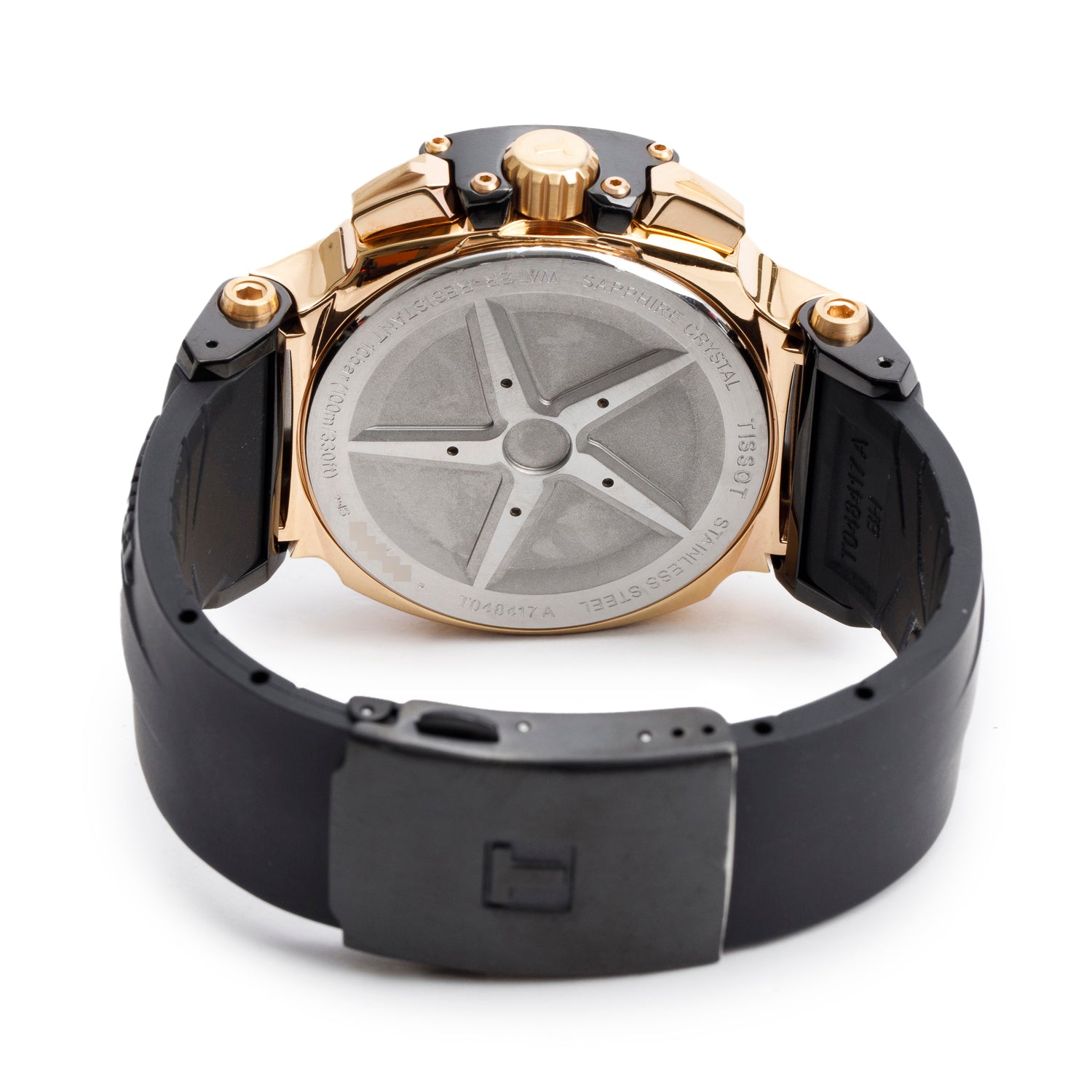 Tissot Black & Gold PVD Coated Stainless Steel T-Race 45.3 MM Quartz Chronograph Watch w/ Box & Papers