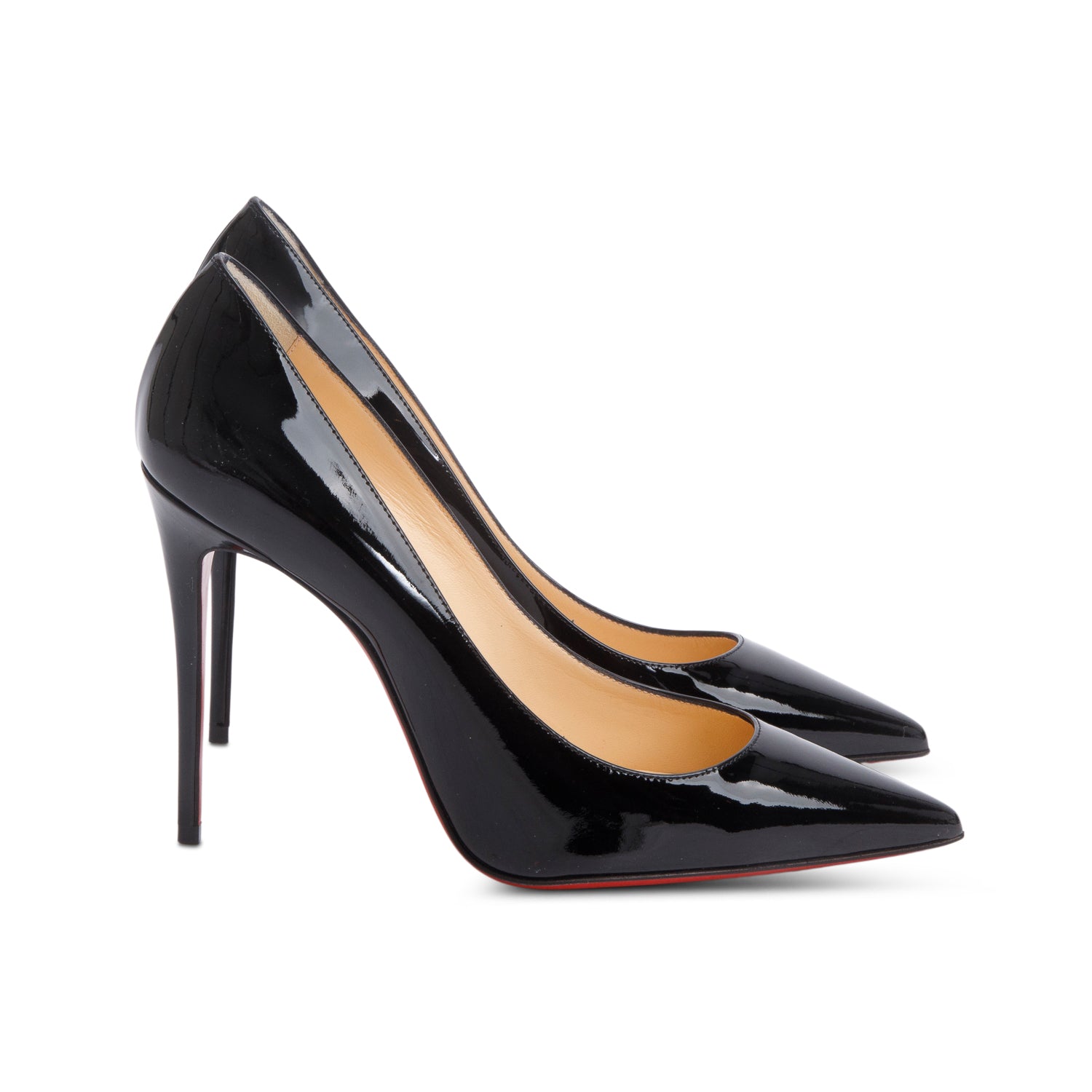 Christian Louboutin Black Patent Leather So Kate 120 Pumps, Size 37