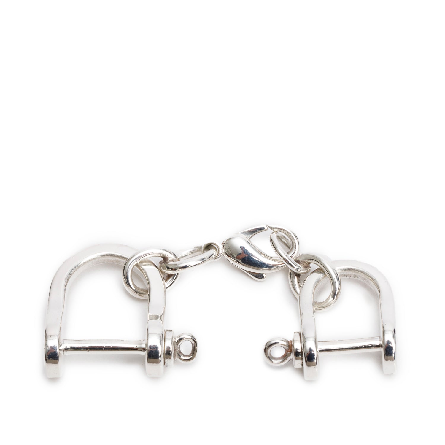 Tiffany & Co. Sterling Silver Double Shackle Horsebit Keychain