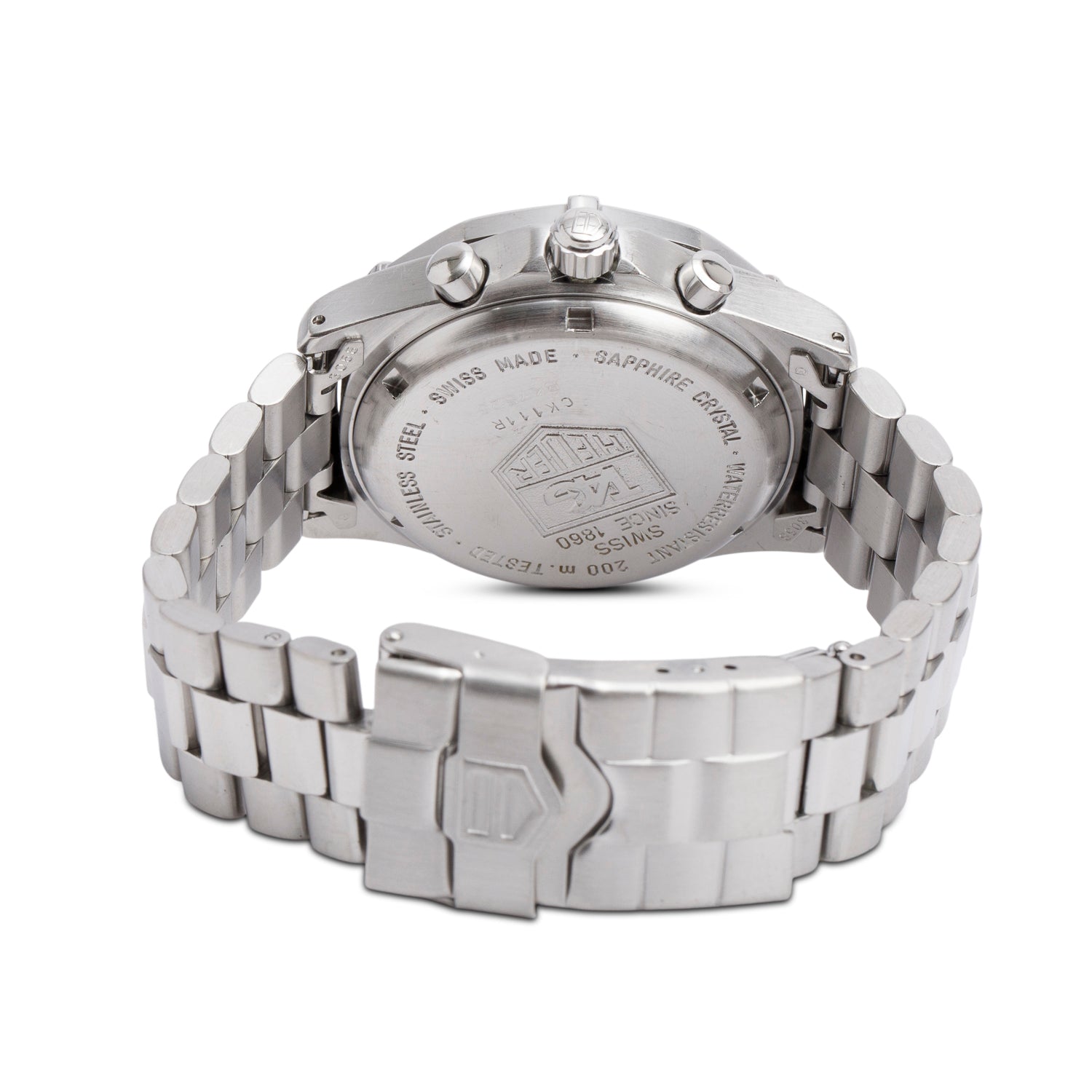 Tag Heuer Vintage Stainless Steel Searacer Professional 2000 38 MM Chronograph Quartz Watch White Dial w/ Box & Papers