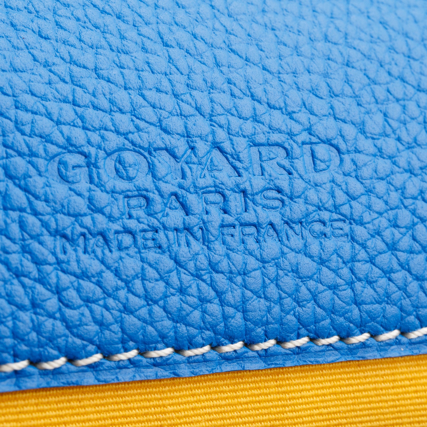Goyard 2023 Blue Leather & Monogram Canvas Belvedere MM Crossbody Bag