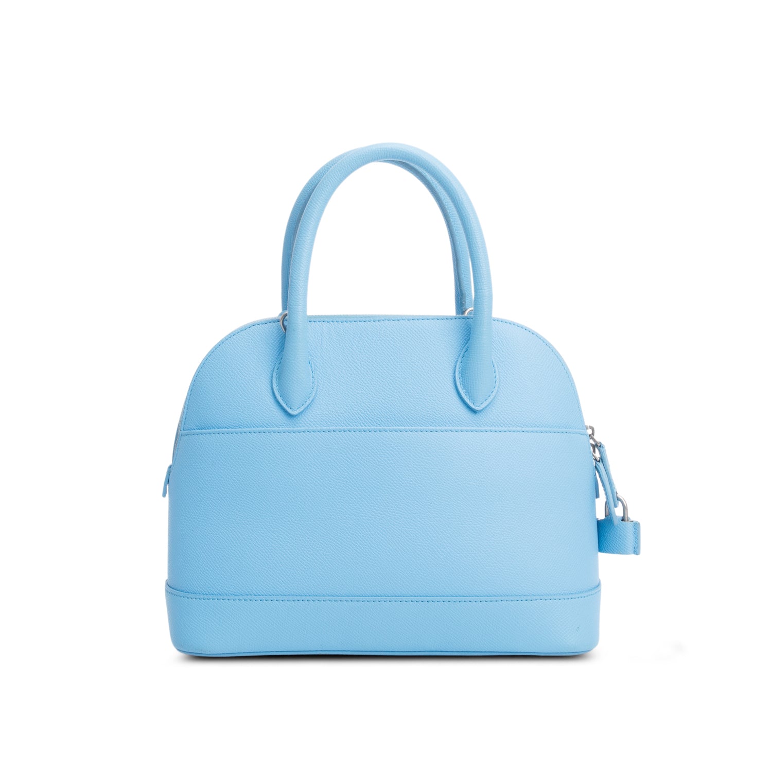 Balenciaga Blue Calfskin Logo S Ville Top Handle Bag w/ Strap