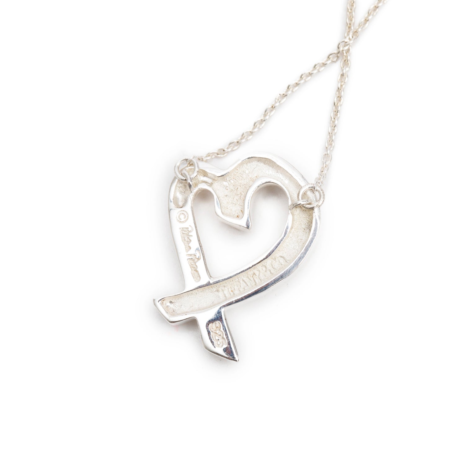 Tiffany & Co. Paloma Picasso Sterling Silver Loving Heart Pendant Necklace
