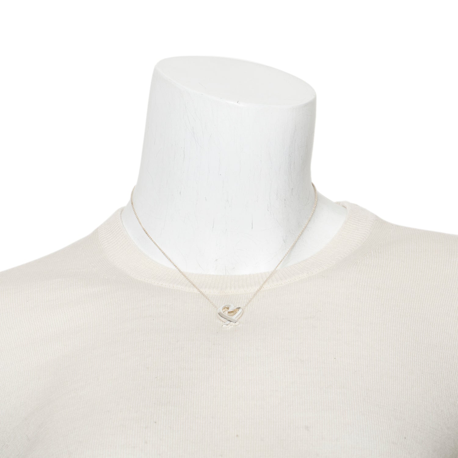 Tiffany & Co. Paloma Picasso Sterling Silver Loving Heart Pendant Necklace