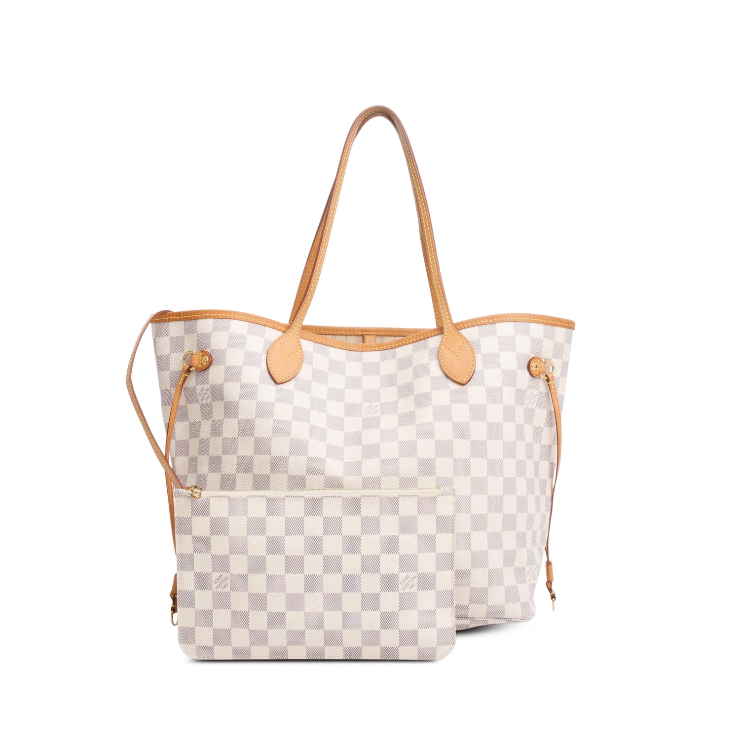 Louis Vuitton Damier Azur Neverfull MM w/ Pouch