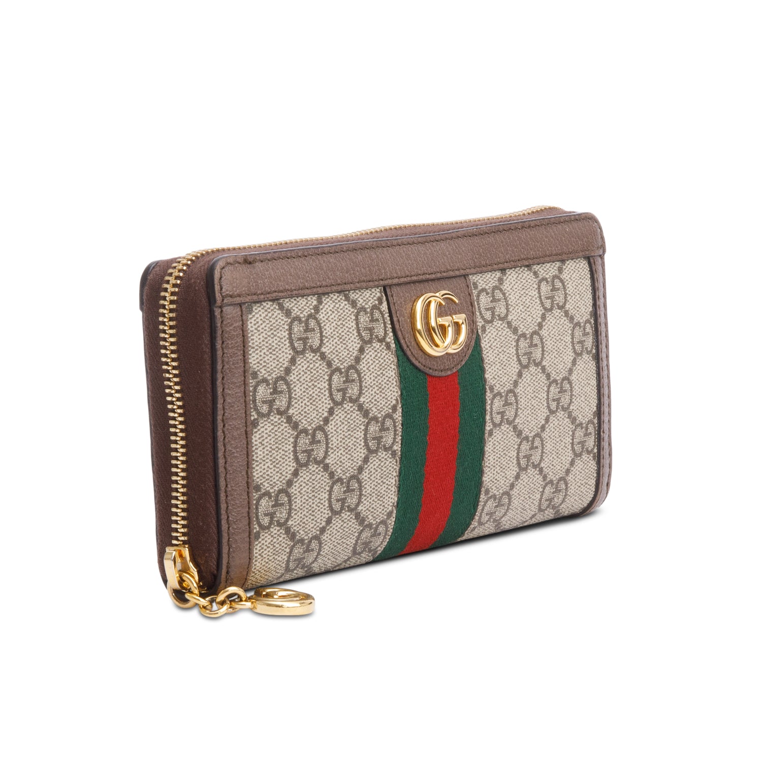 Gucci GG Supreme Web Ophidia Zip Around Wallet w/ Box