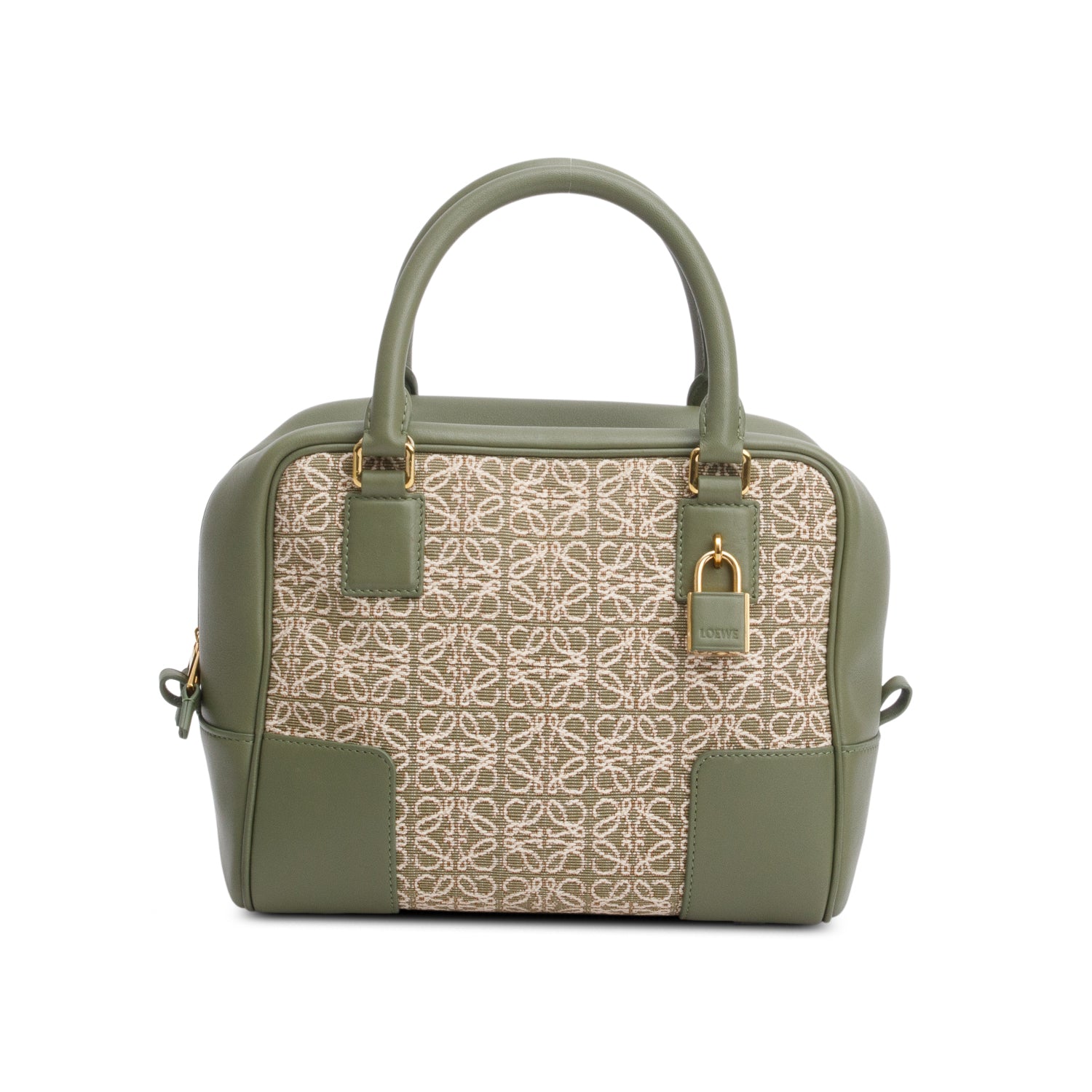 Loewe Green Jacquard Anagram Calfskin Amazona 19 Bag w/ Strap