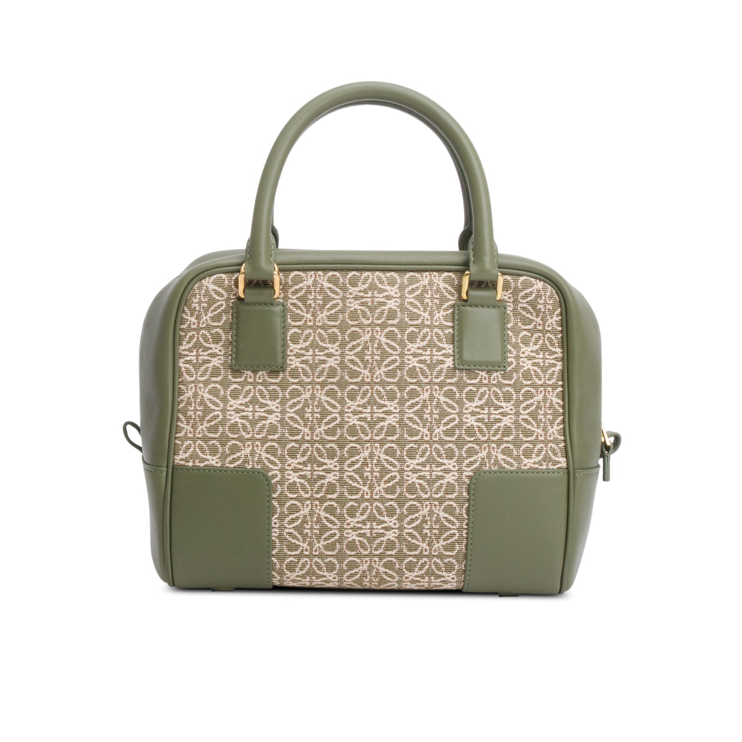 Loewe Green Jacquard Anagram Calfskin Amazona 19 Bag w/ Strap