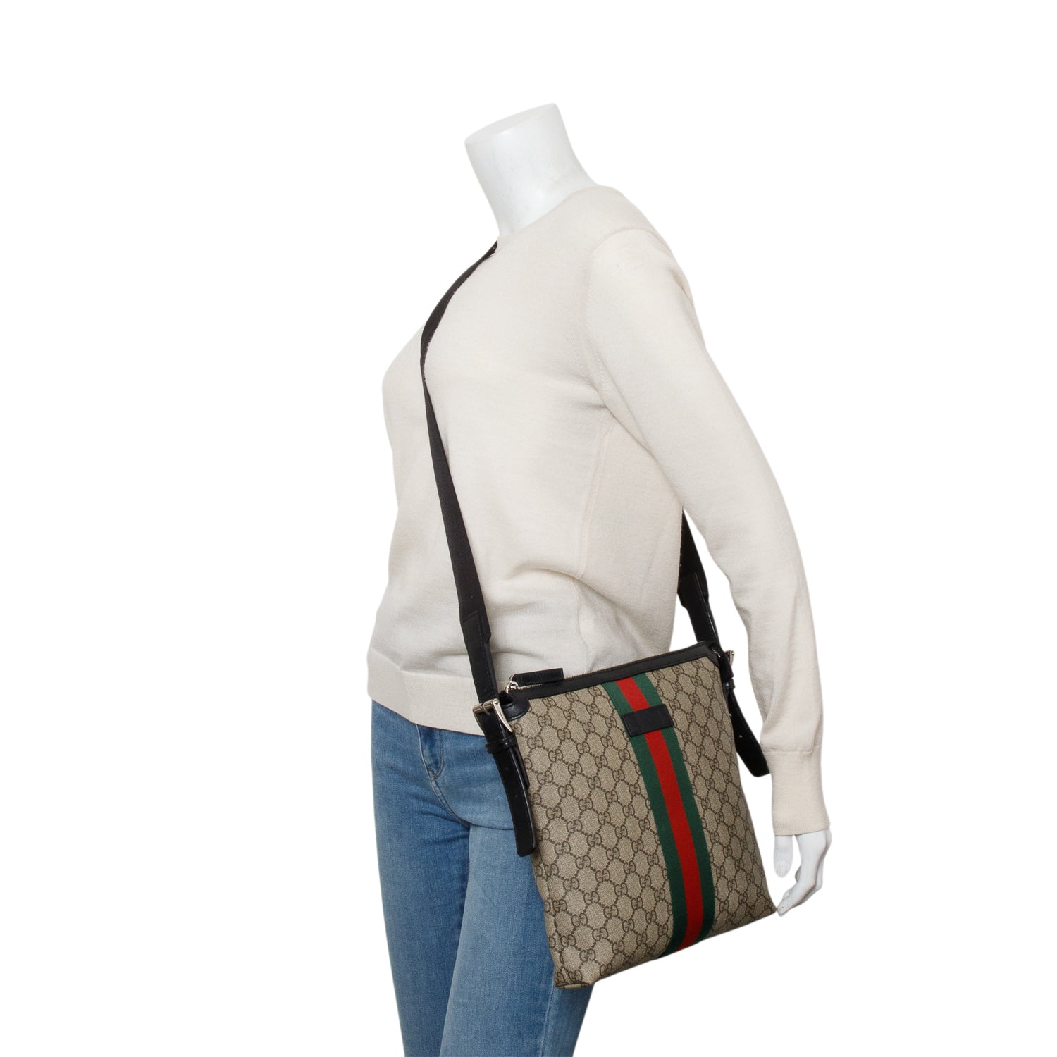 Gucci GG Supreme Web Messenger Bag