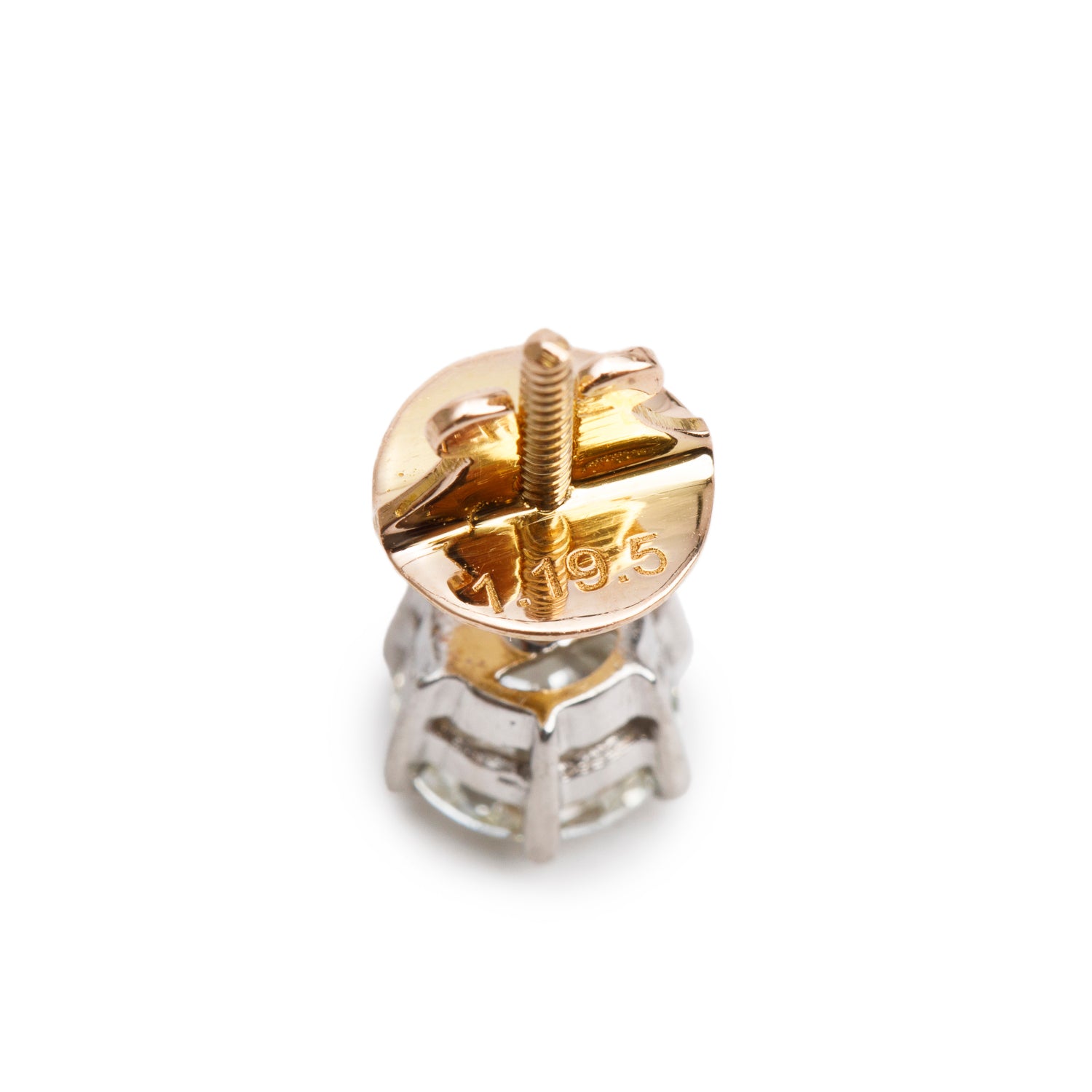 18k Yellow Gold 1.84 tcw. Diamond Stud Earrings