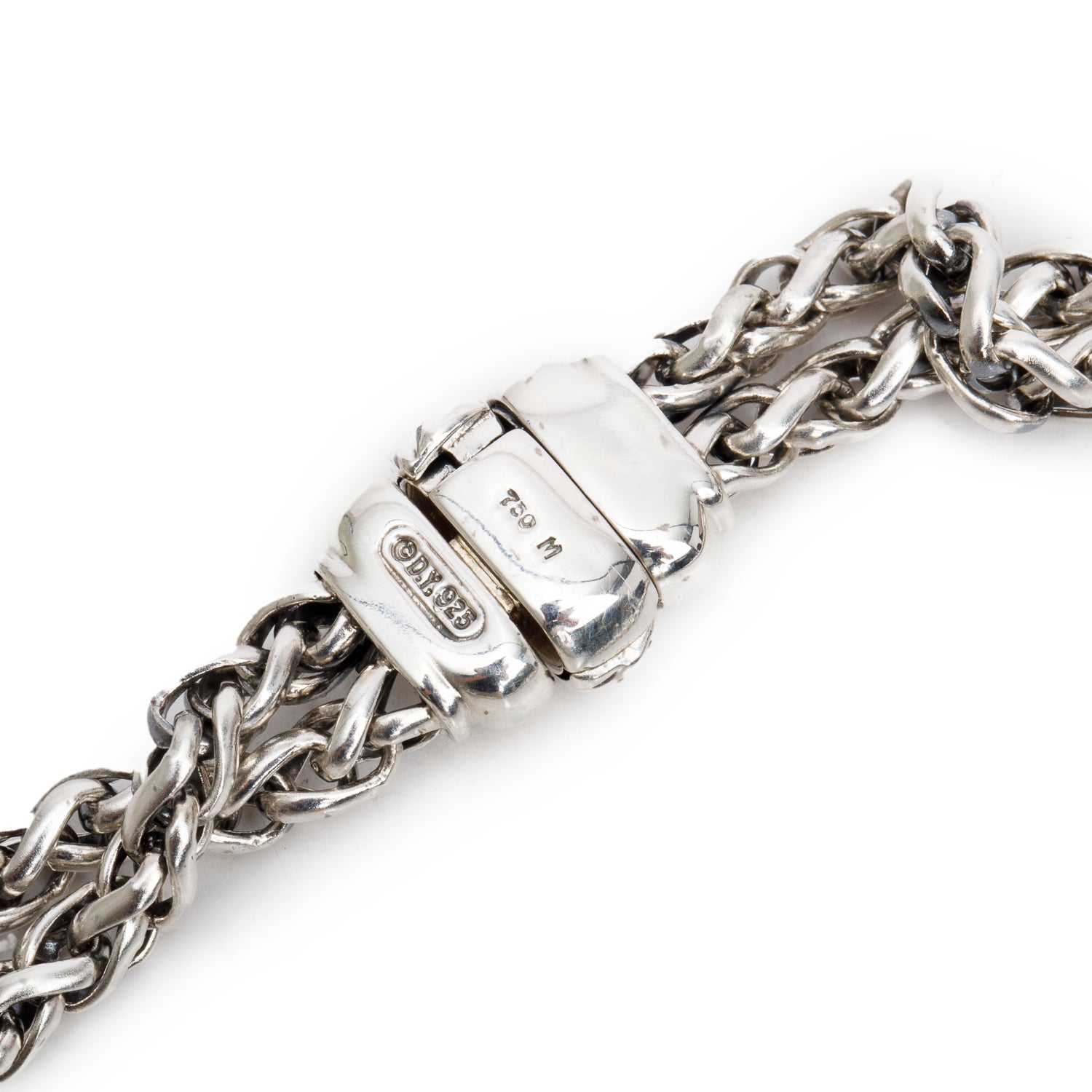 David Yurman Sterling Silver & 18k Yellow Gold Double Wheat Chain Necklace