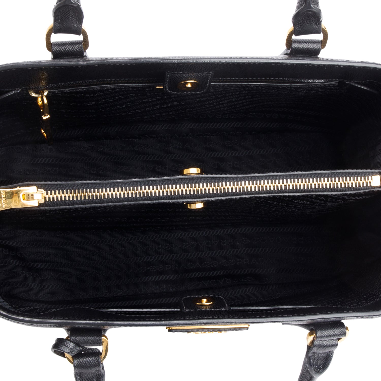 Prada Black Saffiano Lux Leather Medium Tote w/ Strap