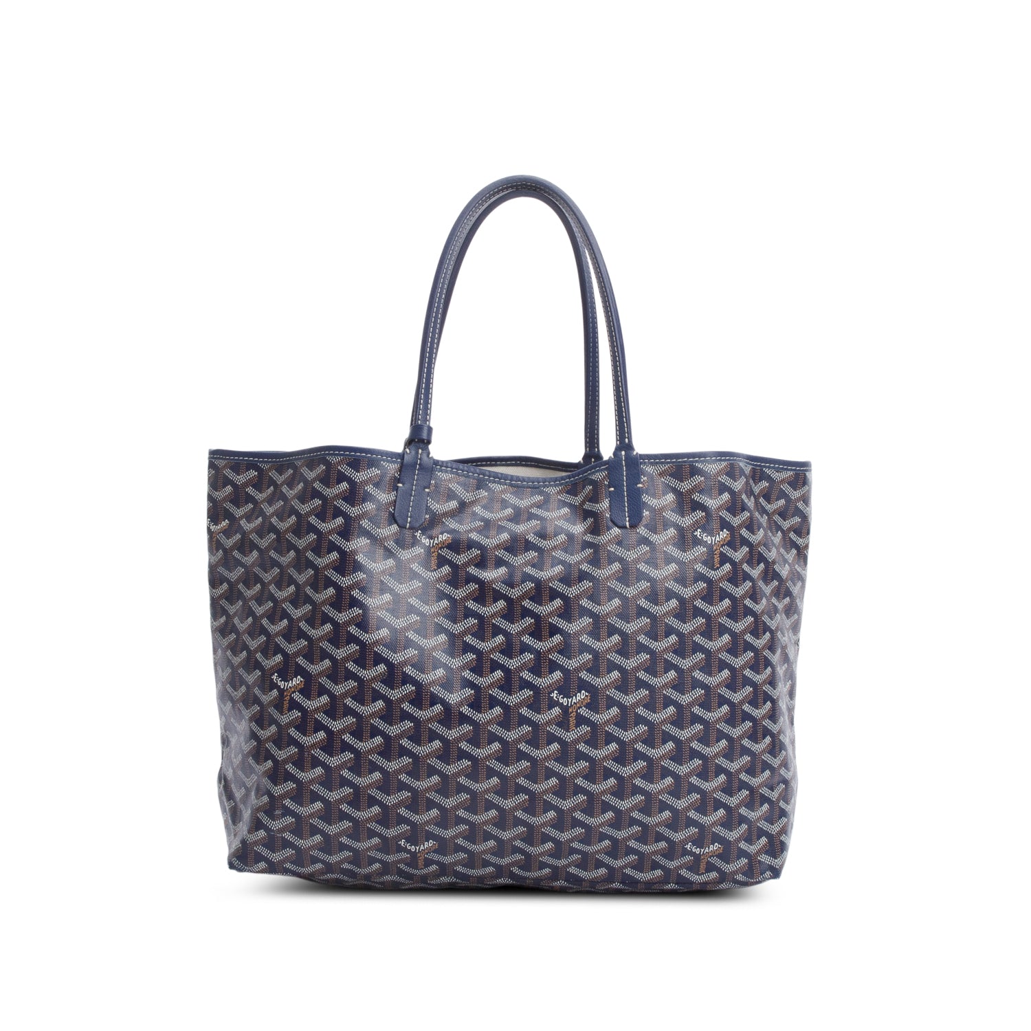 Goyard Navy Saint Louis PM Tote w/ Pouch