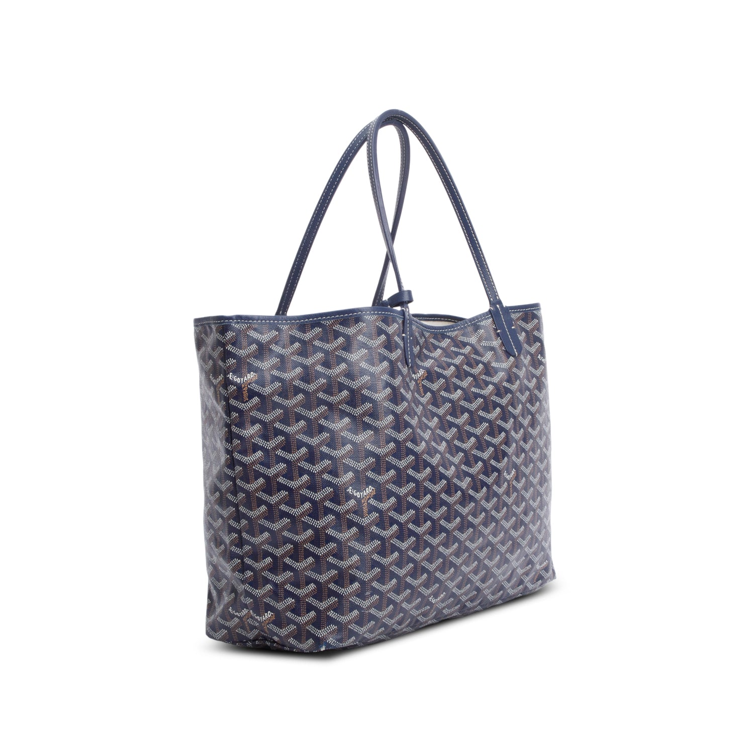 Goyard Navy Saint Louis PM Tote w/ Pouch