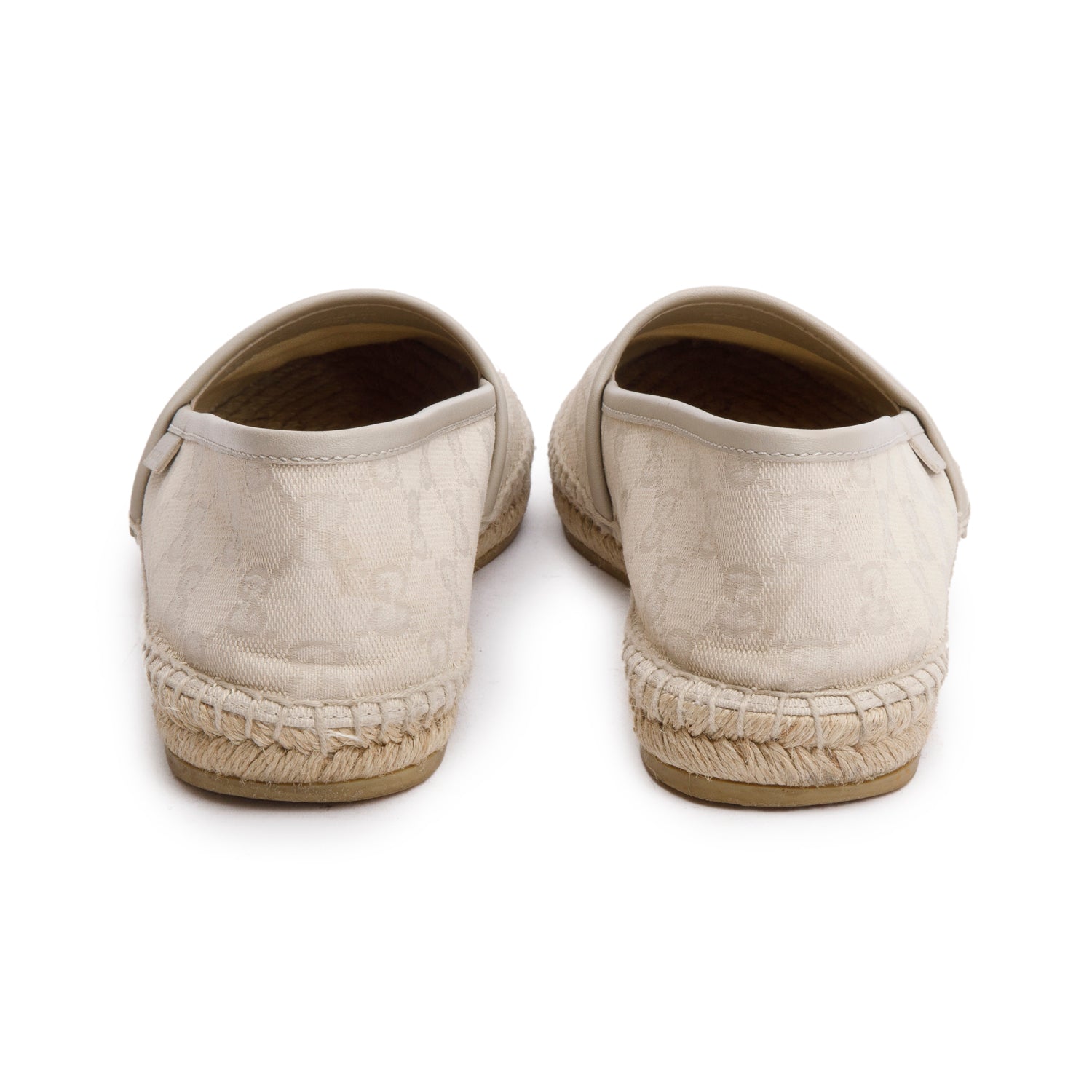 Gucci Grey GG Canvas Espadrille, Size 38 w/ Box