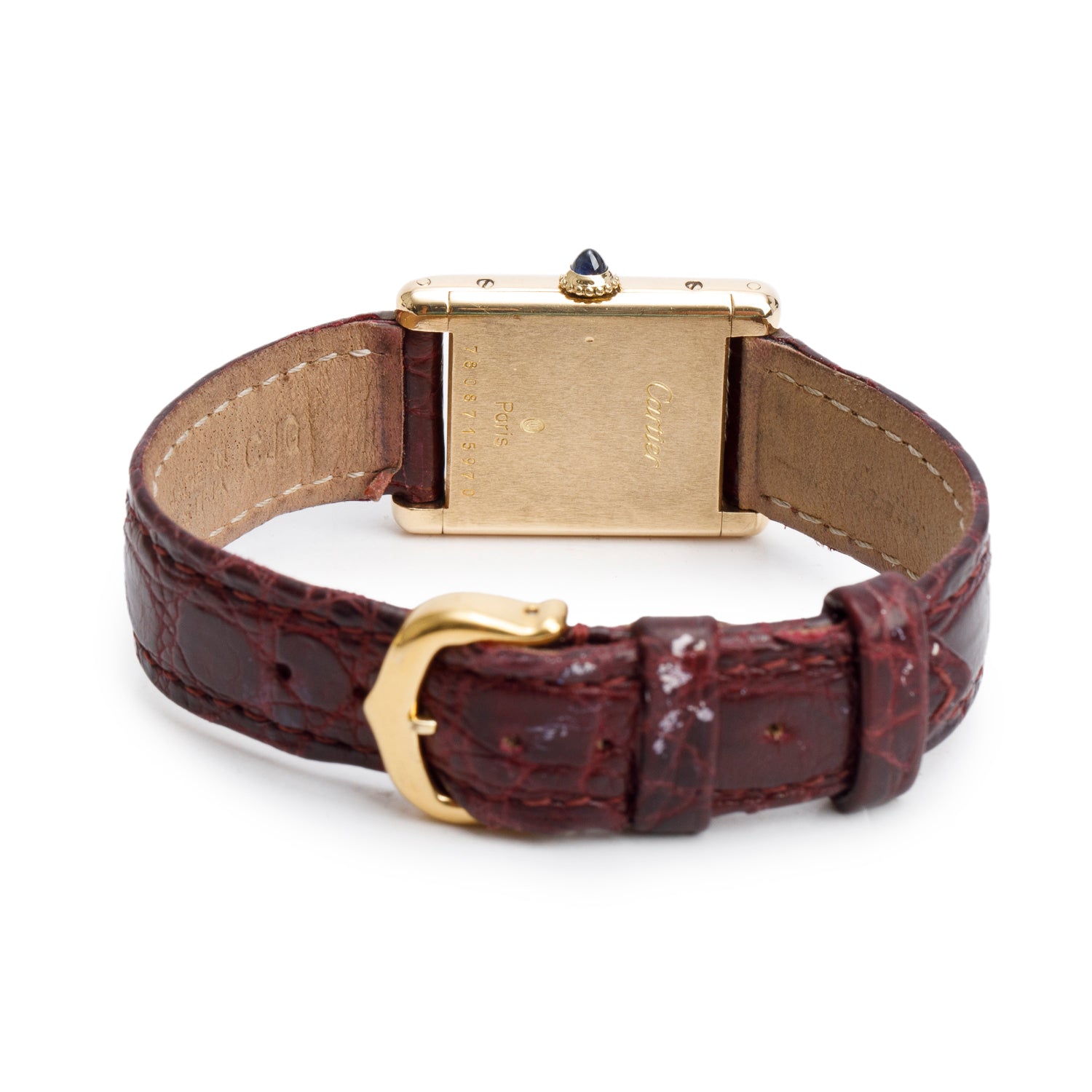 Cartier Vintage 18k Yellow Gold Tank Louis Manual Watch, Small Model