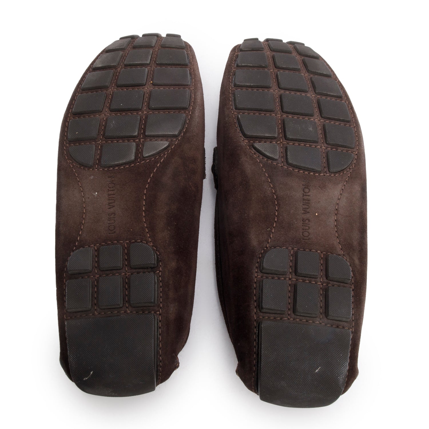 Louis Vuitton Brown Suede Monte Carlo Moccasin Loafers, Size 38
