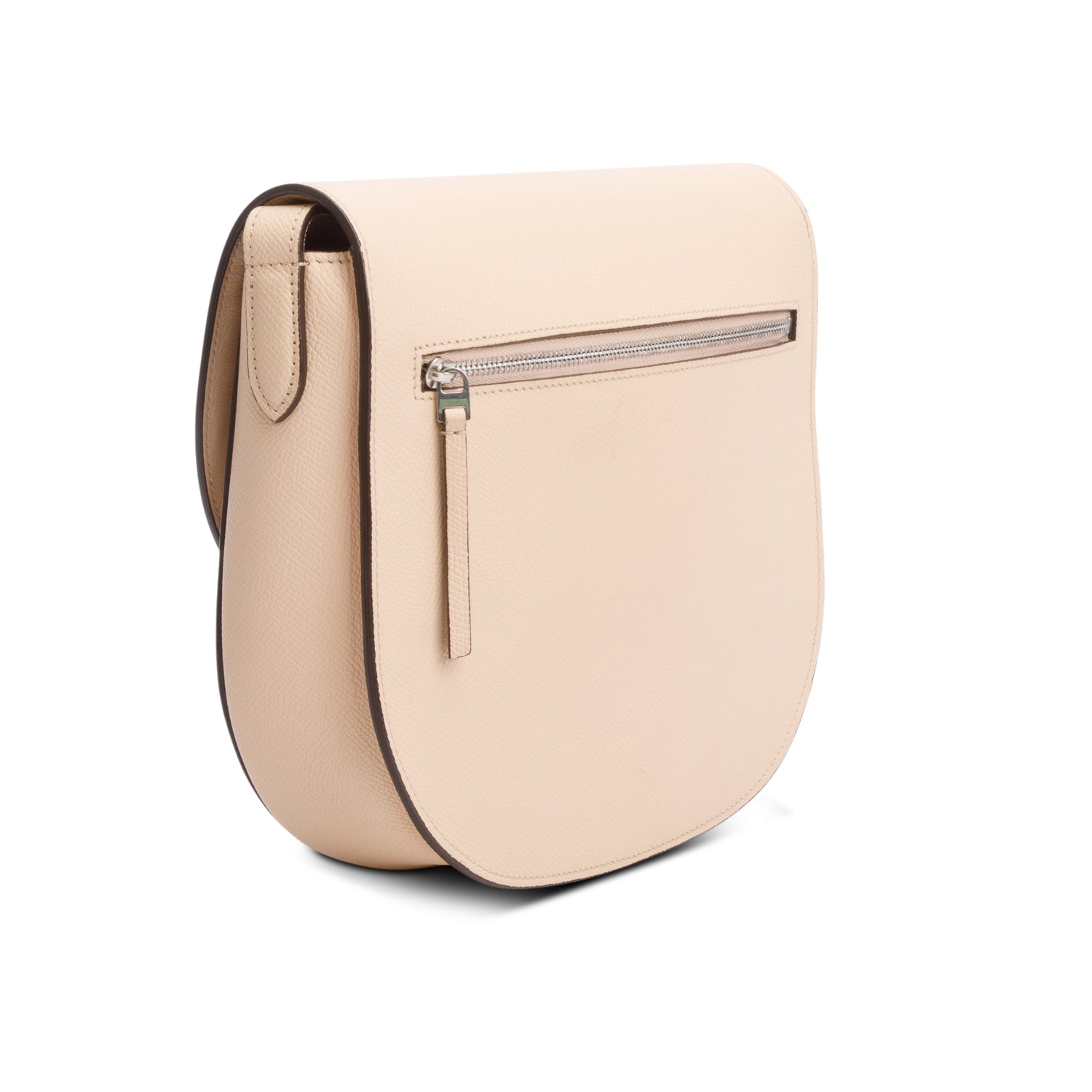 Celine Beige Grained Calfskin Medium Trotteur Crossbody Bag
